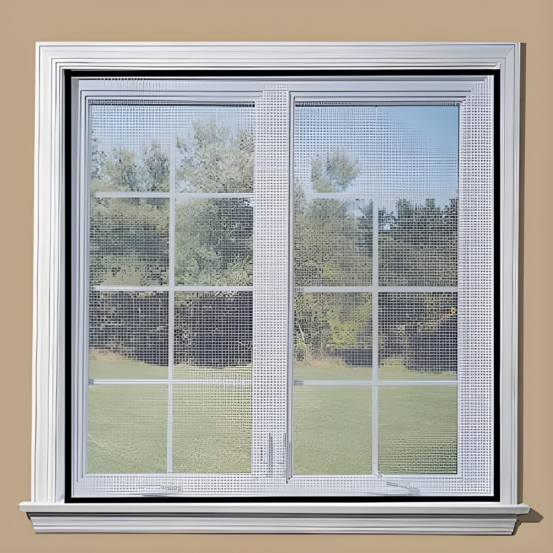 HNX White Pre Stitched Fiberglass Window Mosquito Net Insect Mesh with Self-Adhesive Hook Tape Size:- (3 x 3) (B0CS3LM6LS) Amazon Price History, Amazon Price Tracker