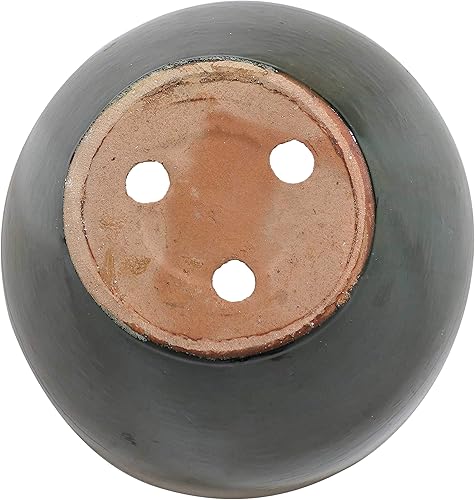 Miniatura 6 de Sunnydaze Resort - Maceta de cerámica para interiores y exteriores, resistente a los rayos UV y a las heladas, acabado esmaltado verde lago bosque,