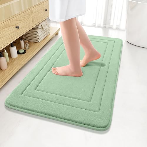 Miniatura 39 de Arotive Tapete de baño de espuma viscoelástica de 30 x 20 pulgadas, ultra suave y absorbente, lavable a máquina, cómodo tapete de baño para suelo