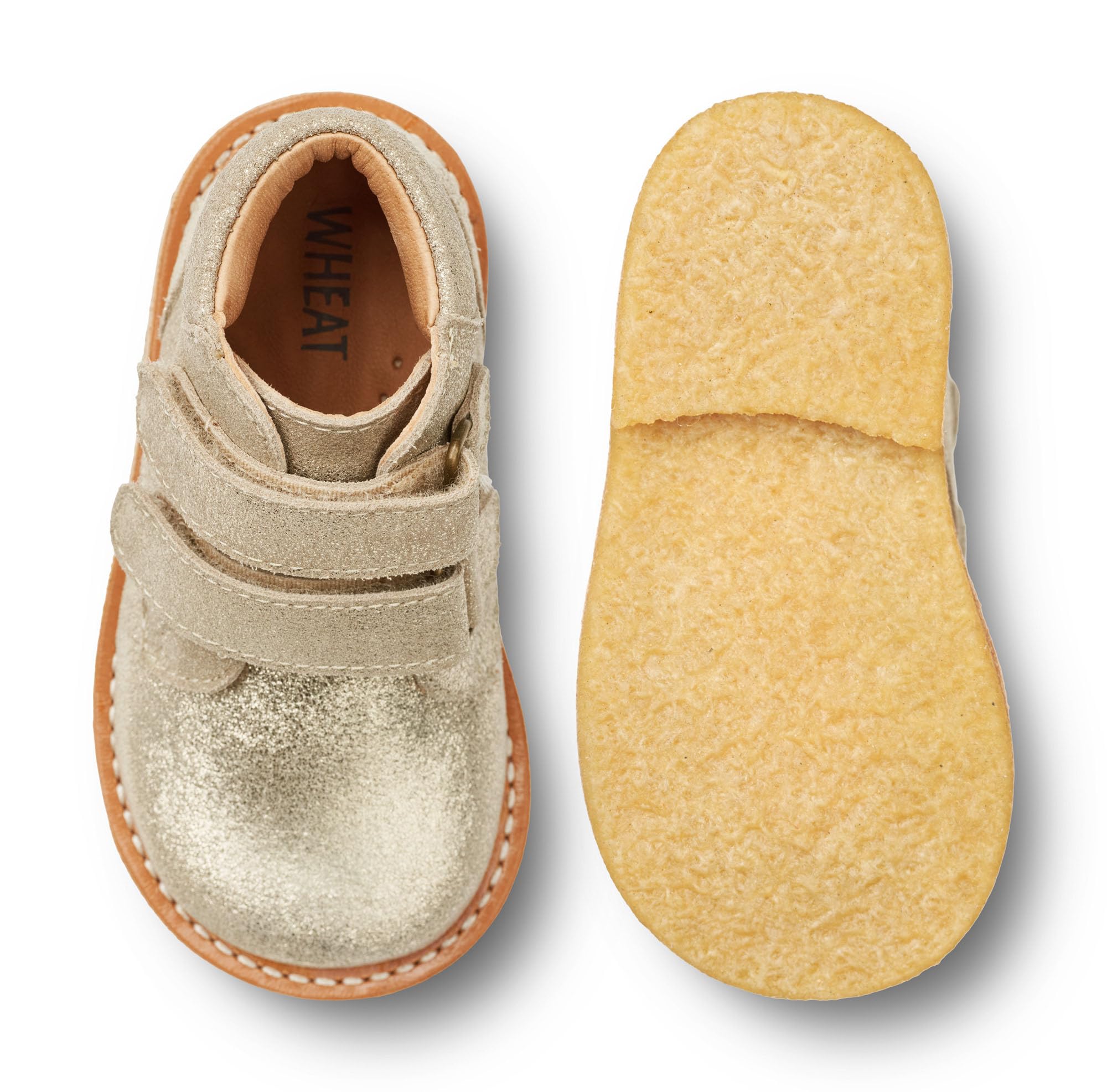 Wheat Uniseks - dzieci Wheat Buty dziecięce, buty zimowe, na rzepy, błyszczące, uniseks, 100% skóra, oddychająceButy do pierwszych kroków