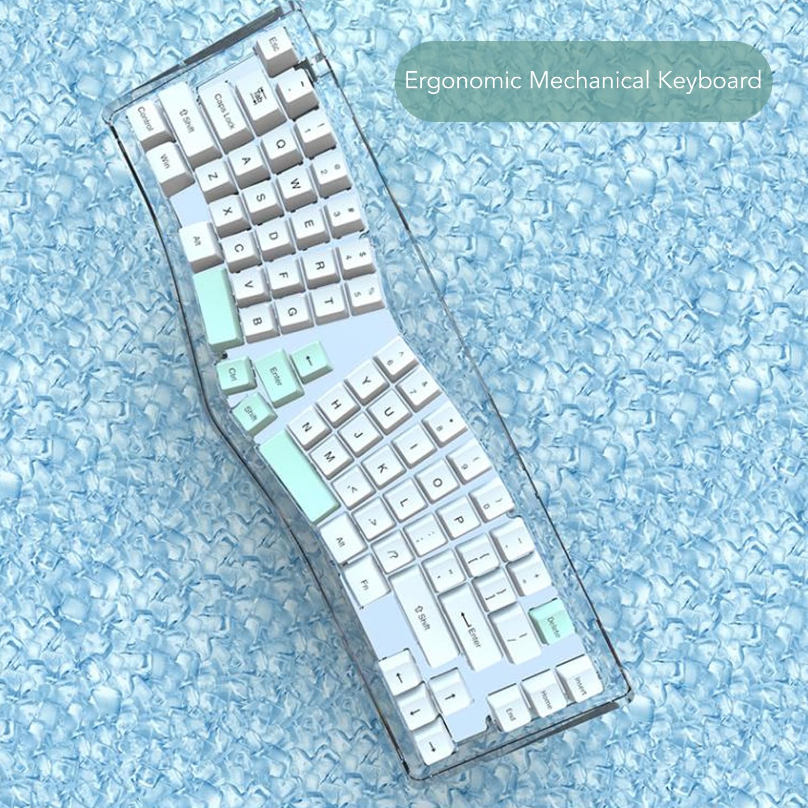 Amazon | ワイヤレス人間工学キーボード、分割メカニカル