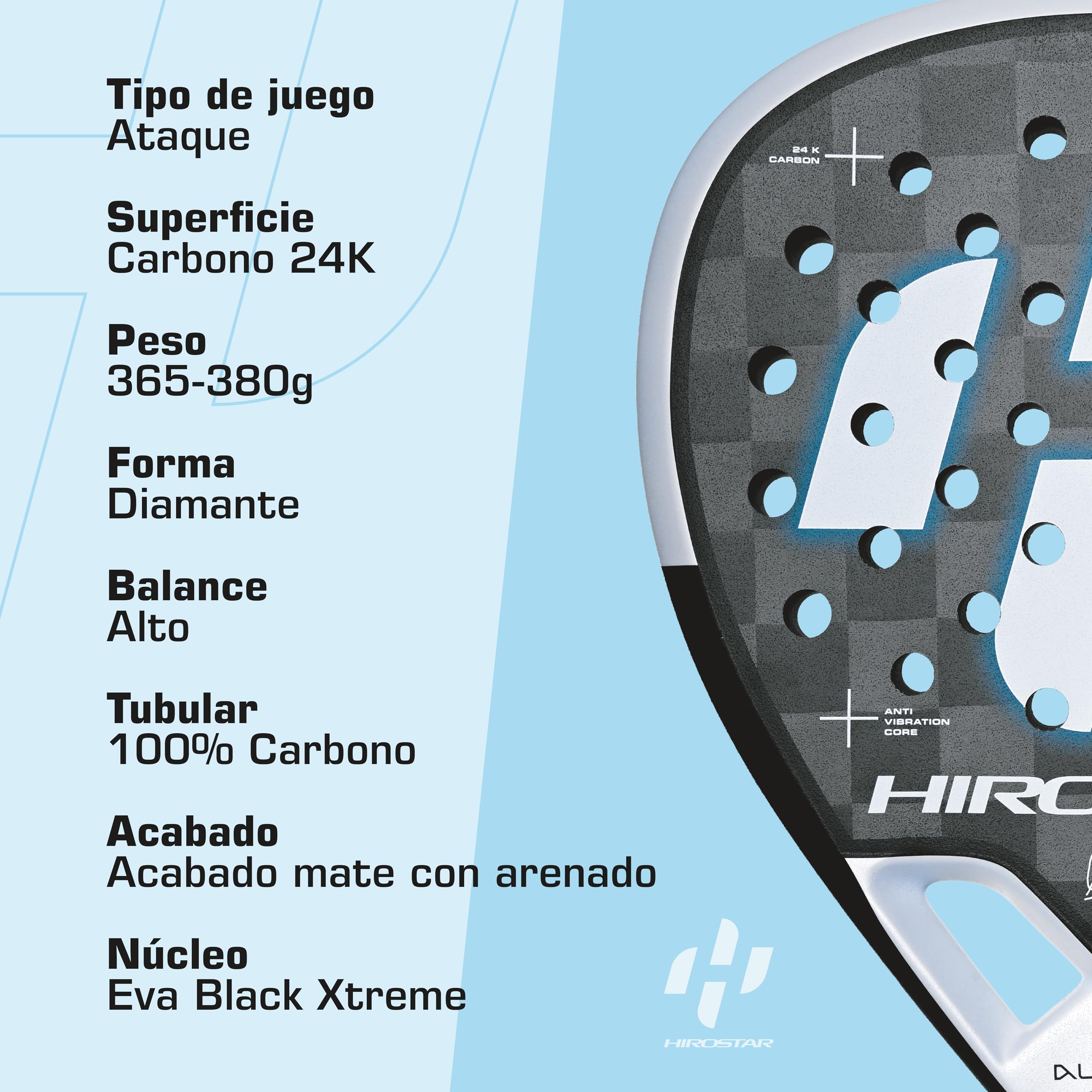 Pala Padel Alien Pro 2025 | Raqueta Padel Con Forma de Diamante, 100% Carbono 24K, Balance Alto, Peso 365g - 380g