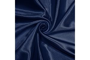 NSGZ Navy Blue Satin: Silky & Solid Fabric for Bridal, Dressmaking, and Decor