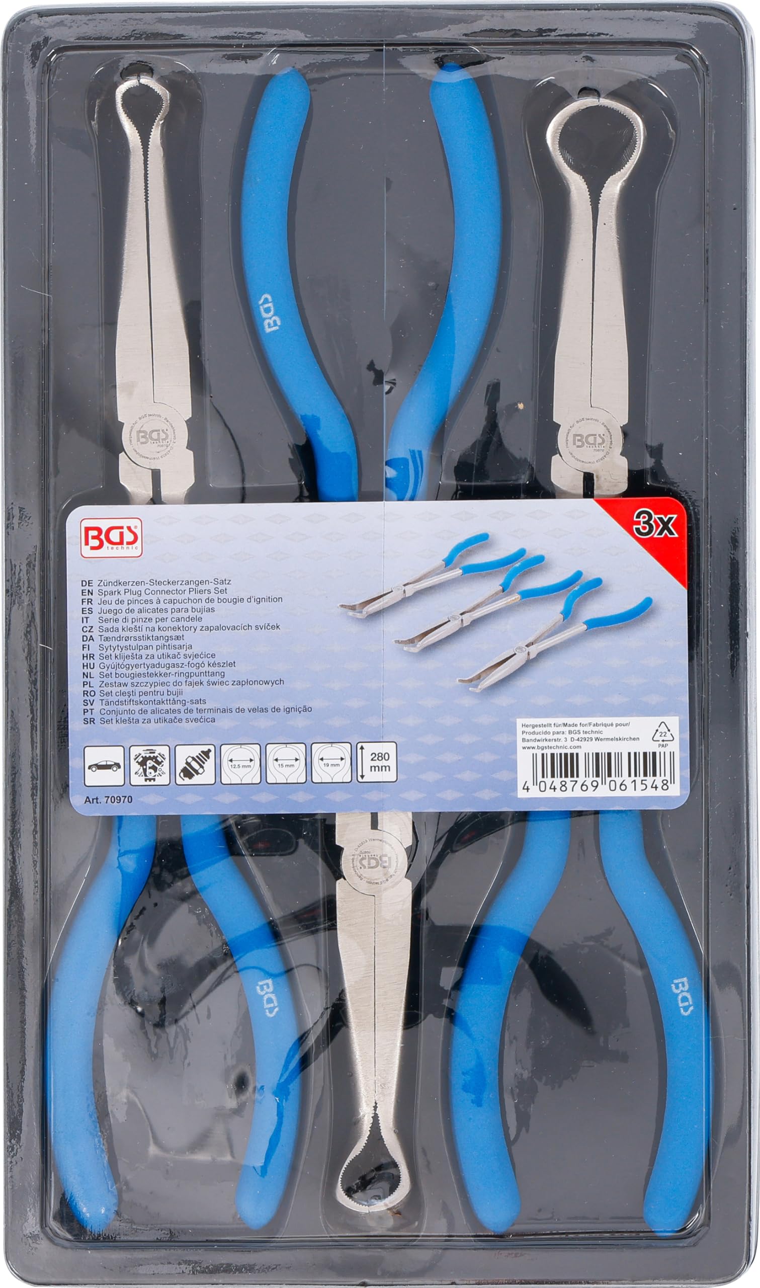 BGS 70970 | Serie di pinze per candele | con punte ad anello | 3 pz.