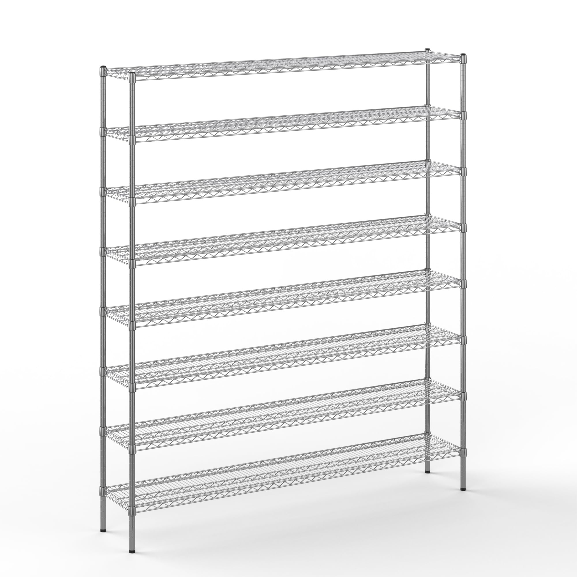 14" Deep x 72" Wide x 86" Height Wire Shelving Kit | 8-Tier | NSF Commercial Storage Rack Unit