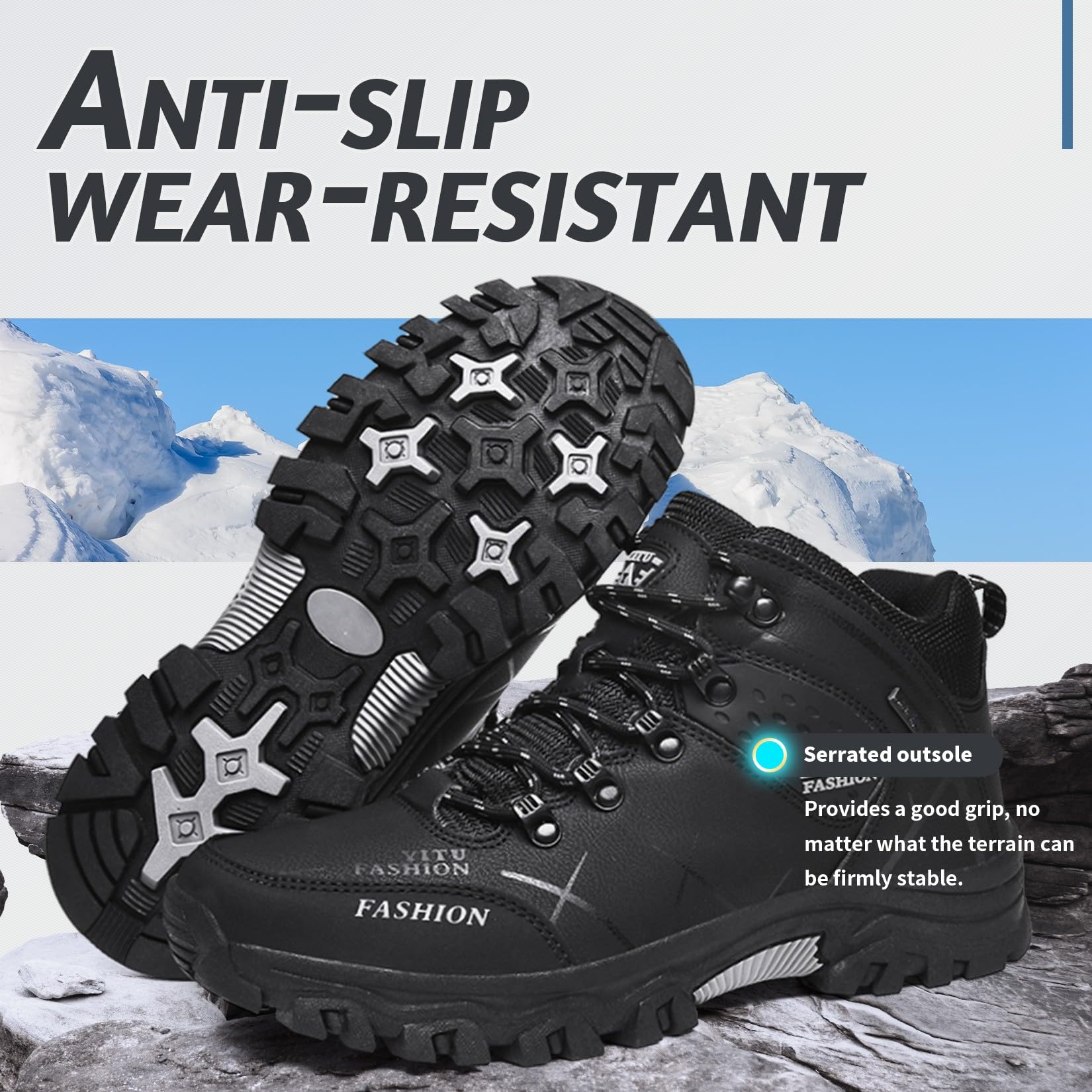 Uomo Stivali da Escursionismo Uomo Scarpe da Trekking Scarpe da trekking all'aperto traspiranti Uomo Stivali da passeggio leggere Antiscivolo Scarpe Sportive