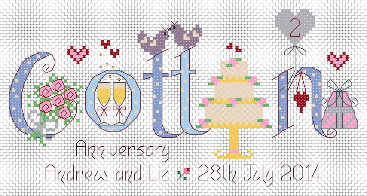 Nia Cotton Anniversary Cross Stitch Kit