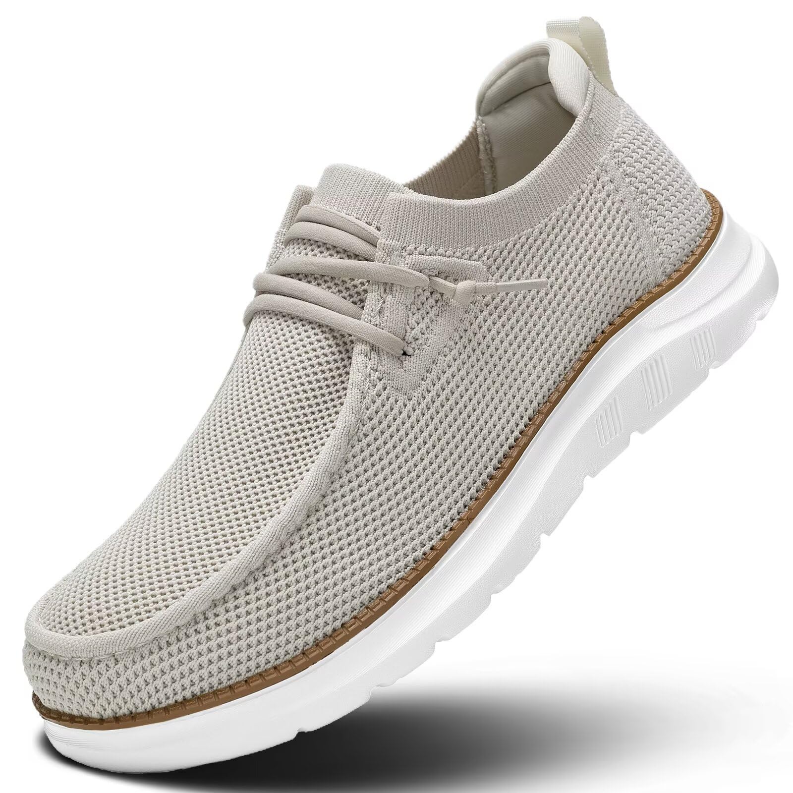 Mens Boat Loafers Slip-on Casual Mesh Walking Shoes Business Oxfords Sneakers Work Lightweight Comfortable Soft Sole