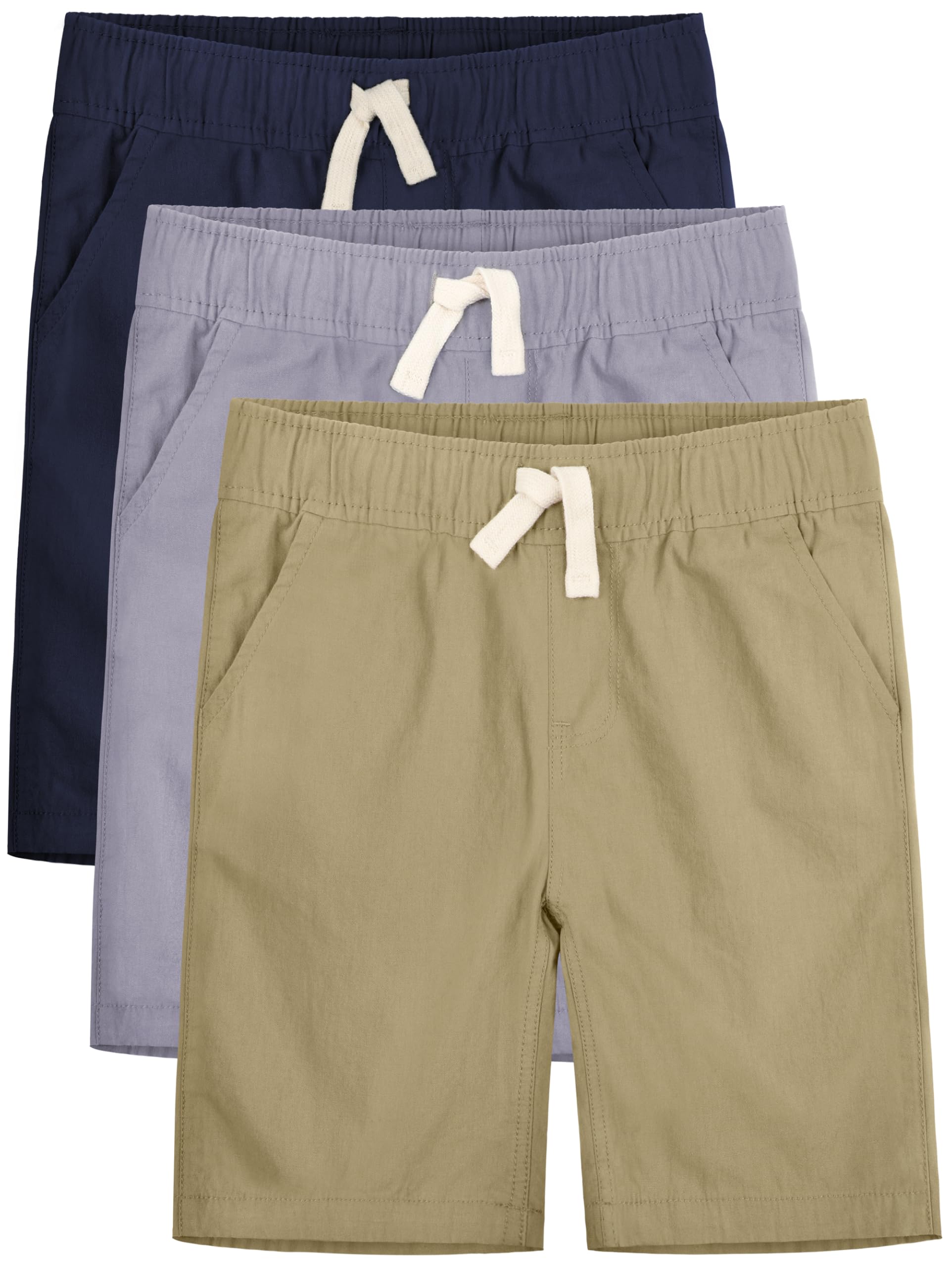 Ohd3 Pack Boys School Uniform Shorts Casual Summer Shorts Pull