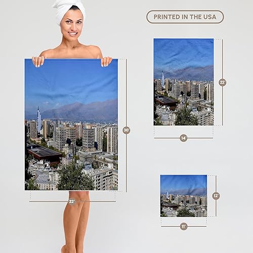 Miniatura 7 de 3dRose Cities of the World Toalla de Santiago, Chile