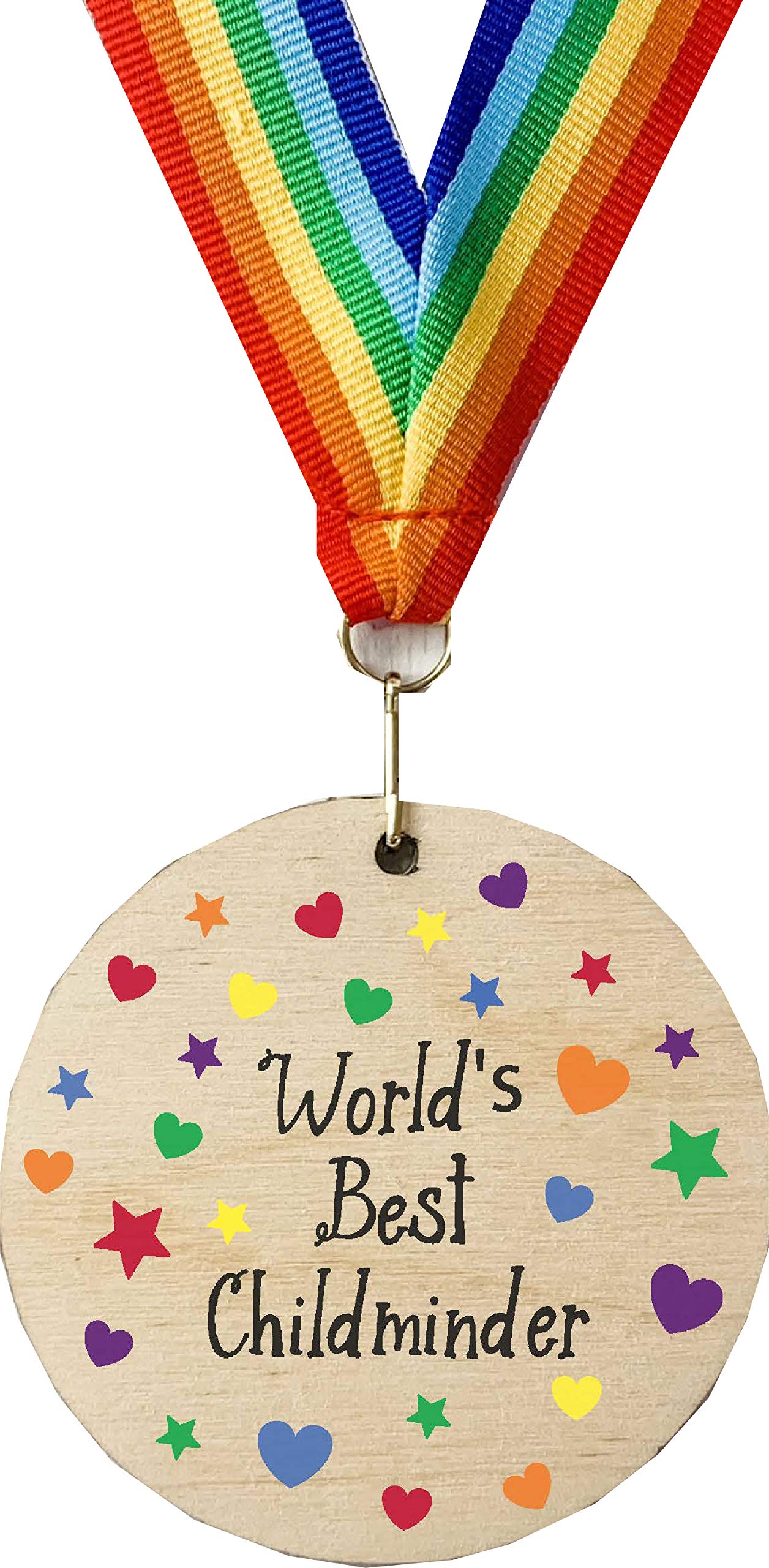 Wooden medal World's best Childminder - End of term gift DD2295