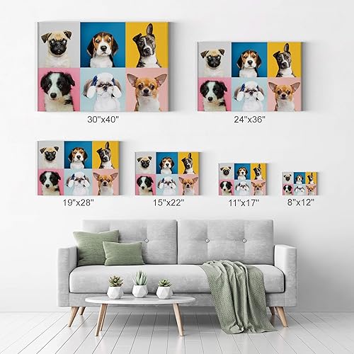 Vista 85 de Smile Art Design Border Collie Bulldog Rottweiler Cachorro Persa Gatito Animal Lienzo Impresión Arte de Pared Pet Cat Dog Lover Sala Dormitorio