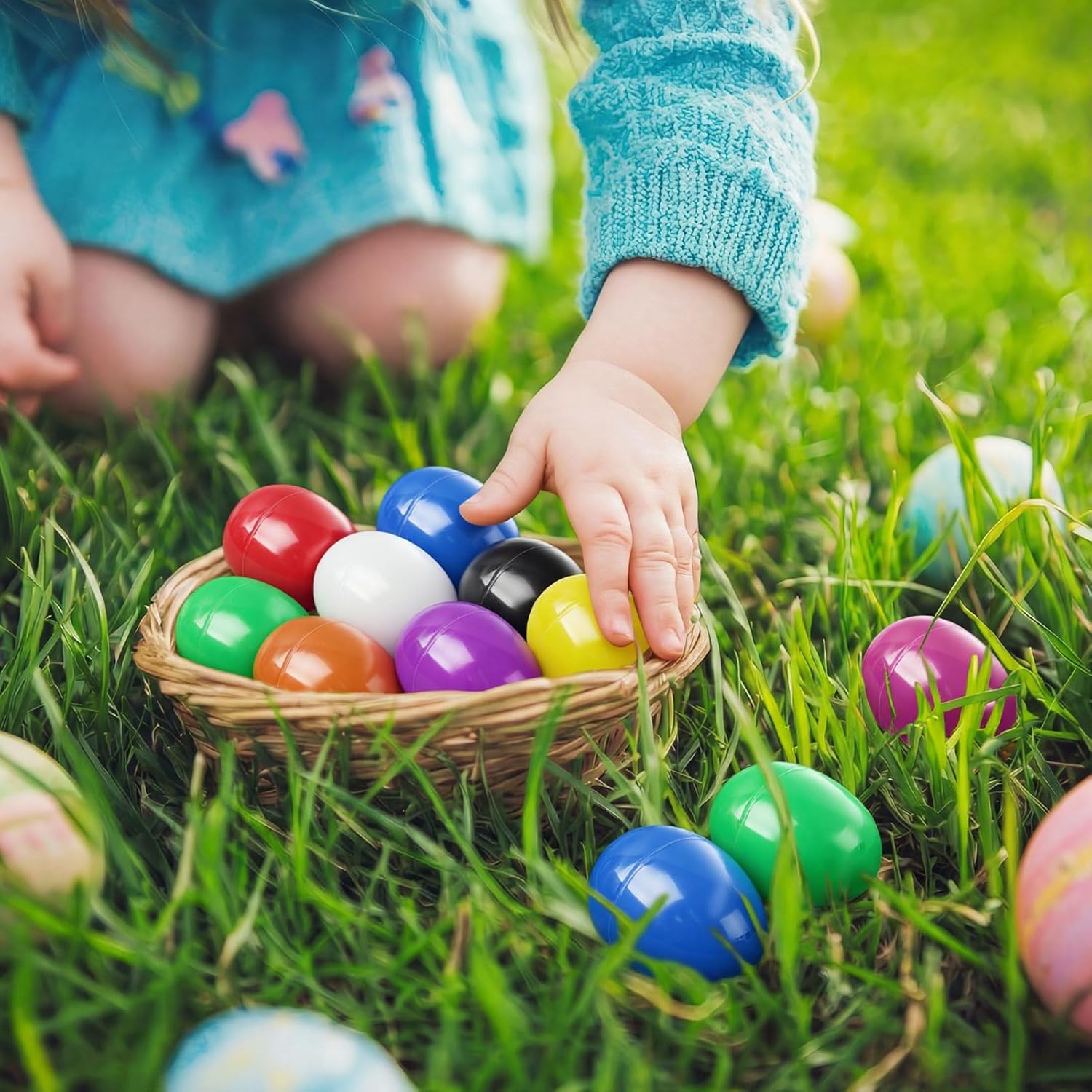 Easter Eggs 2.4” - Purple Fillable Easter Eggs - 30 Pcs Easter Basket Stuffers - Purple Eggs Bowl and Vase Filler Faux for DIY Spring and Easter Decorations (Purple)