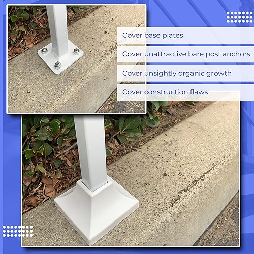 Miniatura 4 de Simshoe Cubierta de base de poste de cubierta duradera base de zapato a presión que transforma instantáneamente las patas de mano y escalera