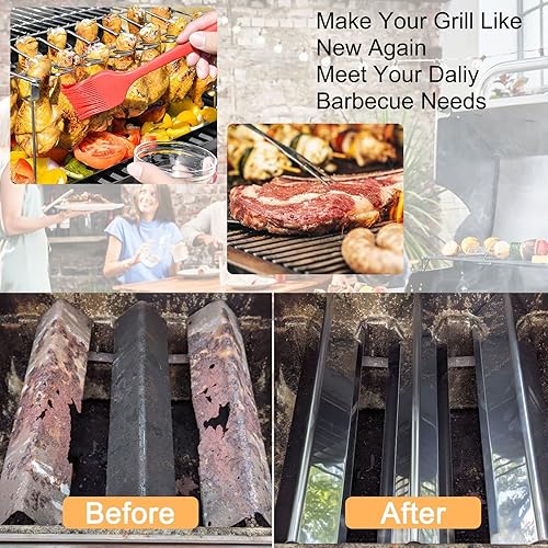 Miniatura 7 de Hiorucet Barras aromatizantes 7636 de 15.3 pulgadas para Weber Spirit I y GS4 II serie 300, E310 E320 E330 S310 S320 S330, placas de calor para