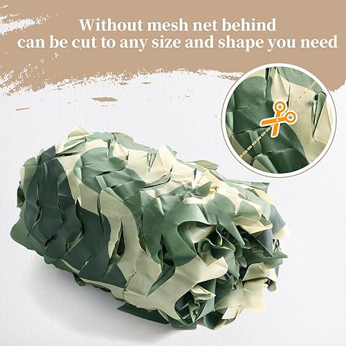 Vista 11 de Red de camuflaje 20x20 10x20 10x10 rollo a granel lona de arpillera toldo para caza dinosaurio cumpleaños selva militar decoración fiesta campamento