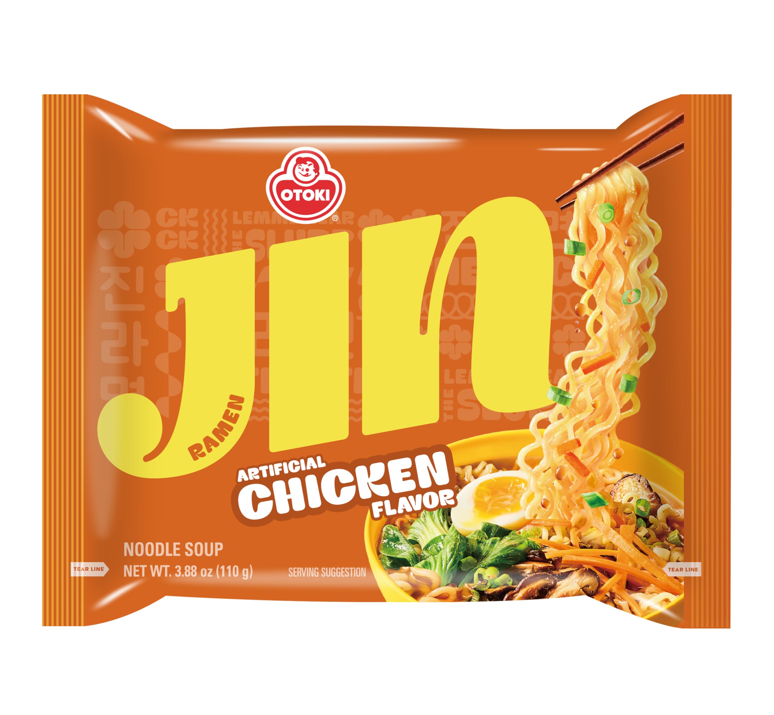 Ottogi Jin Ramen Korean Style Instant Noodles Chicken Flavor 110g, Pack of 1, The Product of Korea-image-40