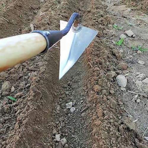 Miniatura 6 de ZEONHEI Juego de herramientas de jardín de 3 piezas, azadas triangulares de jardinería con hoja afilada, azadas de arado a mano para excavar,