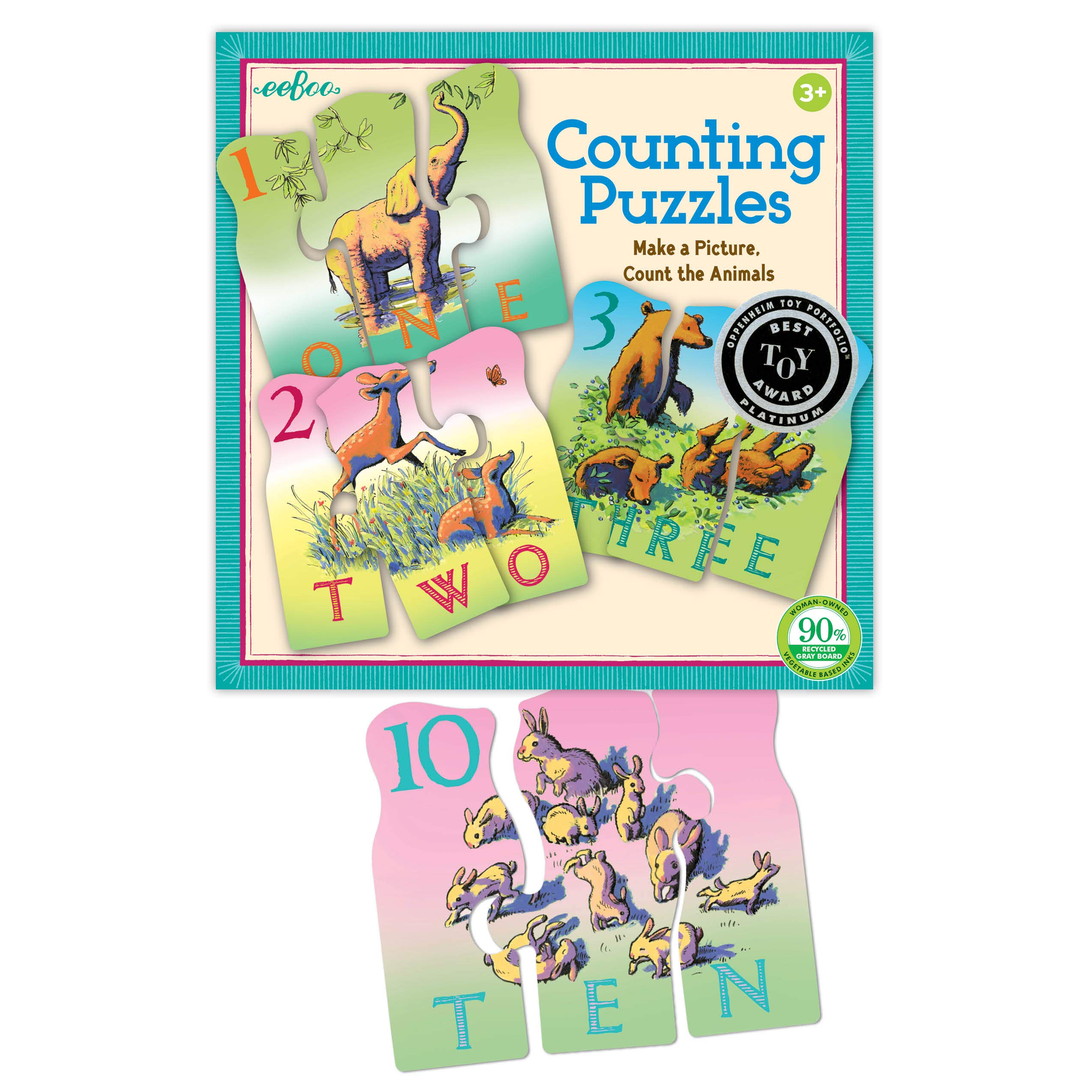 Eeboo Puzzle Kids EeBoo: Rainforest Life 20 Piece Jigsaw Puzzle, Aids ...