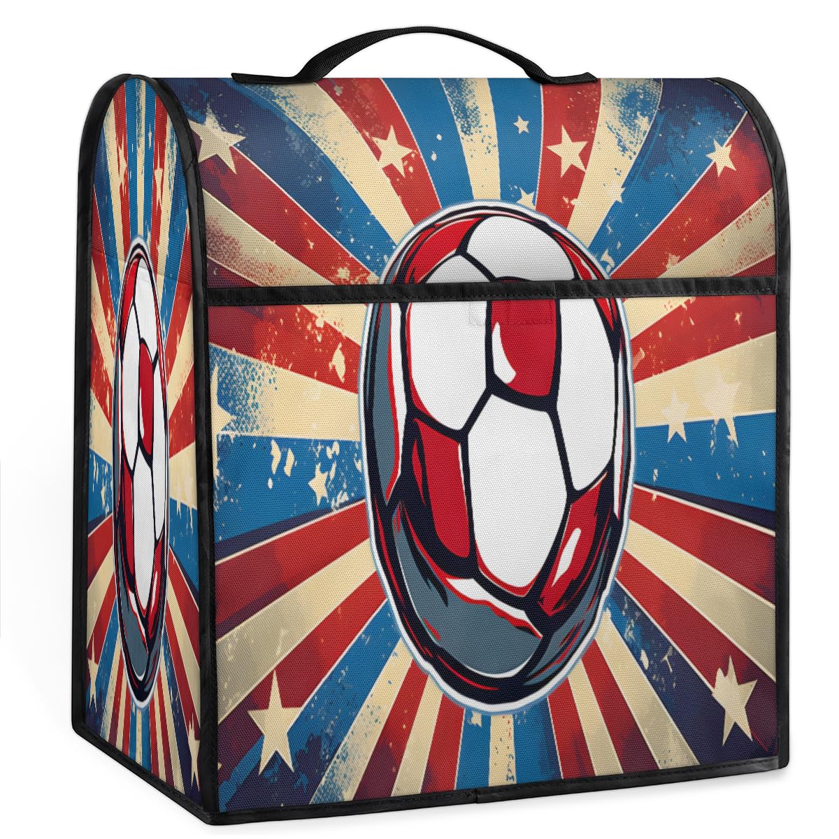 Coffee Maker Cover America Football Kitchen Appliance Covers Small Appliance Covers Blender Cover Juicer Cover Dust Covers for Kitchen Appliances with Top Handle and Pockets,Washable,C756