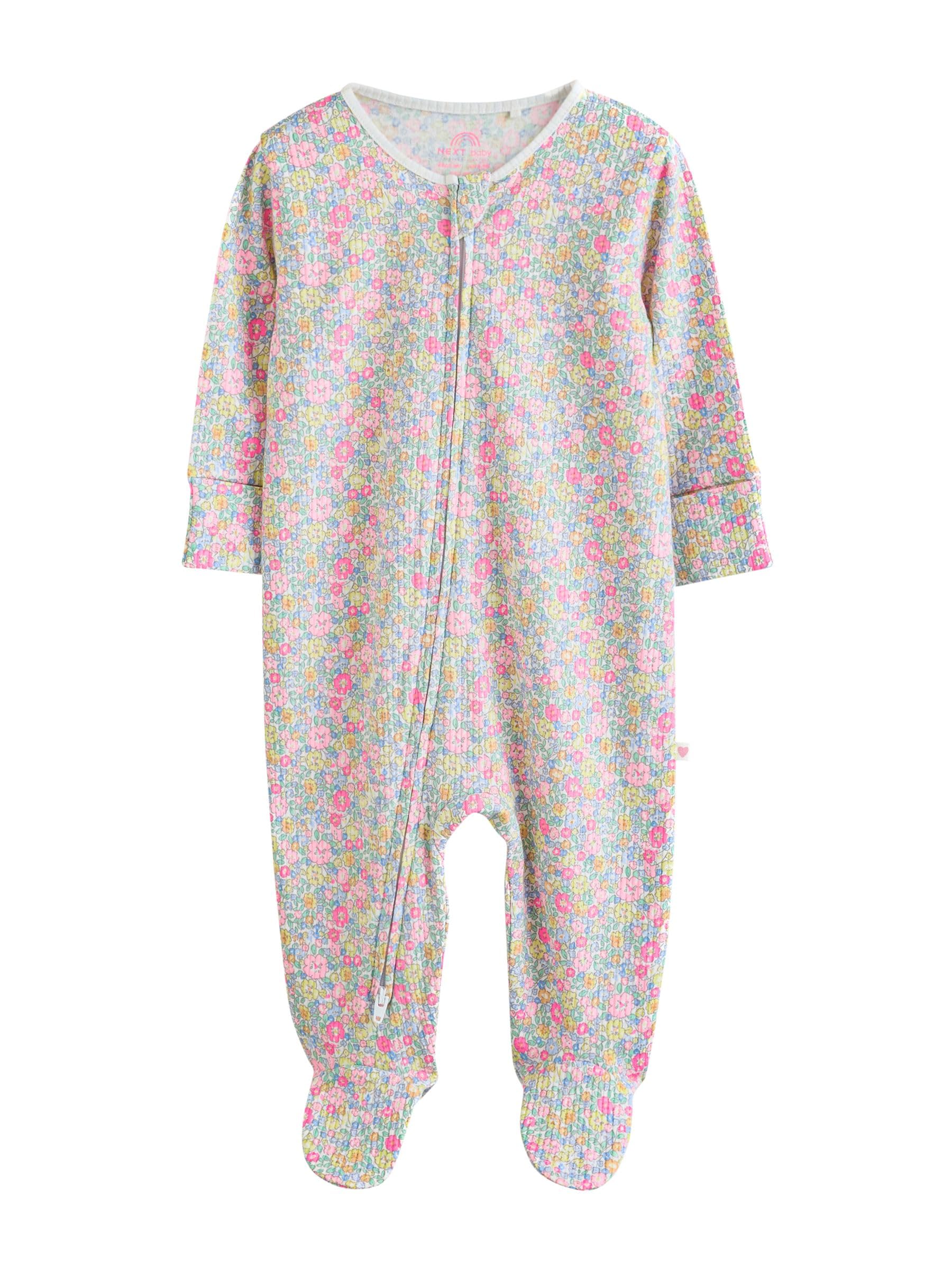 NEXT Bambina Confezione da 4 Tutine per Neonati con Zip bidirezionale