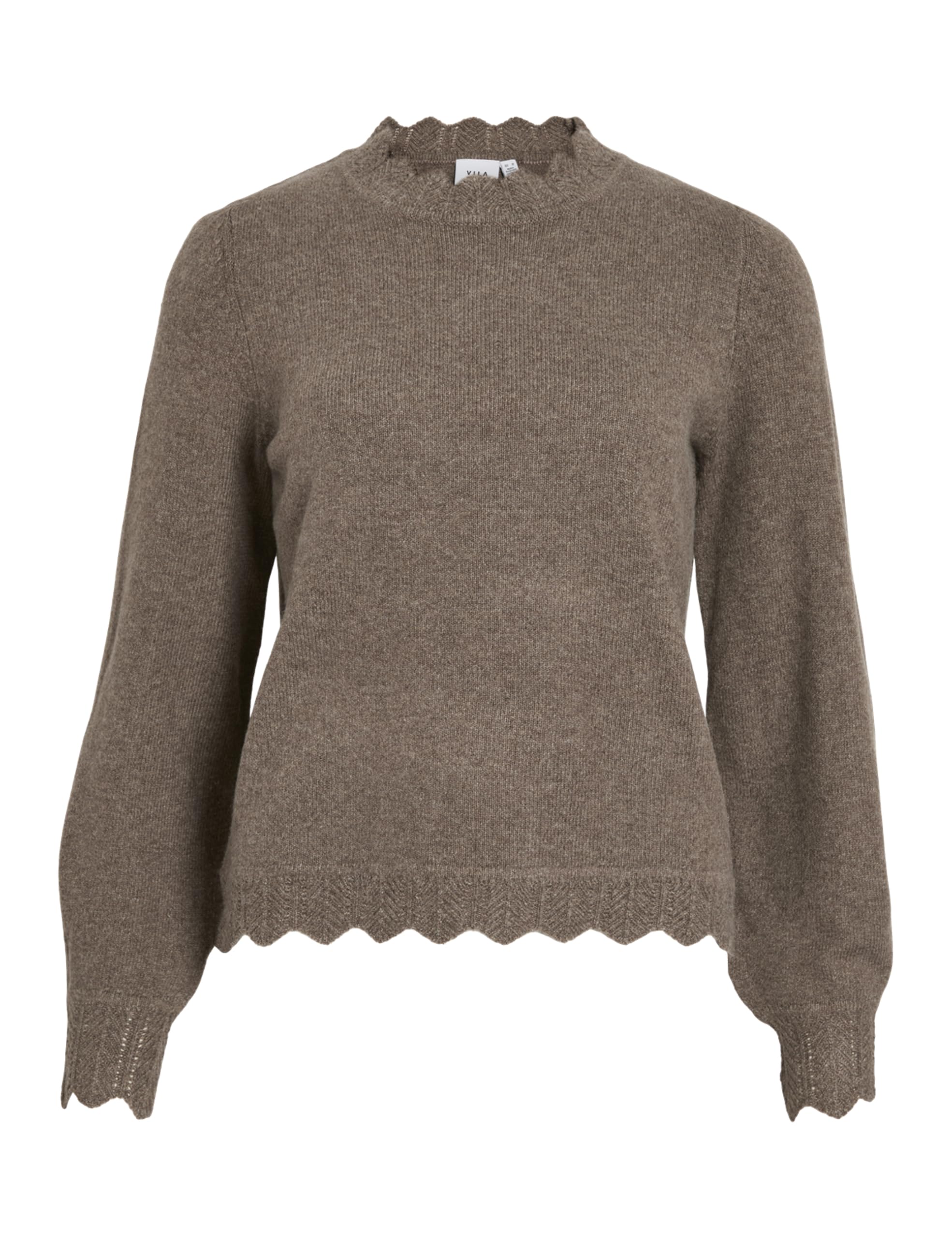 Vila Vinikolina O-Neck L/S Knit Top - Noos, Falcon, S