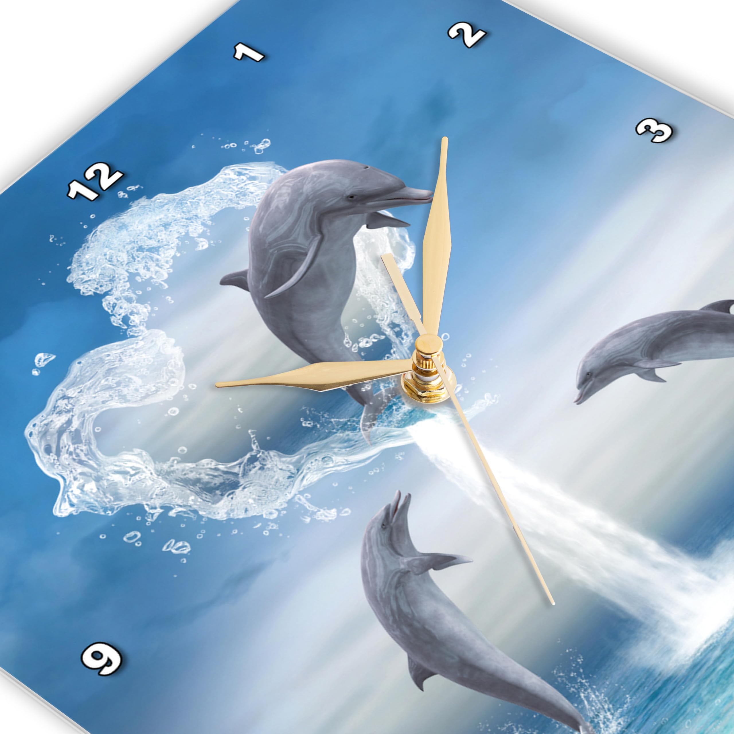Amazon.co.jp: 3dRose A Dolphin Jumps Out of a Water Heart Into The