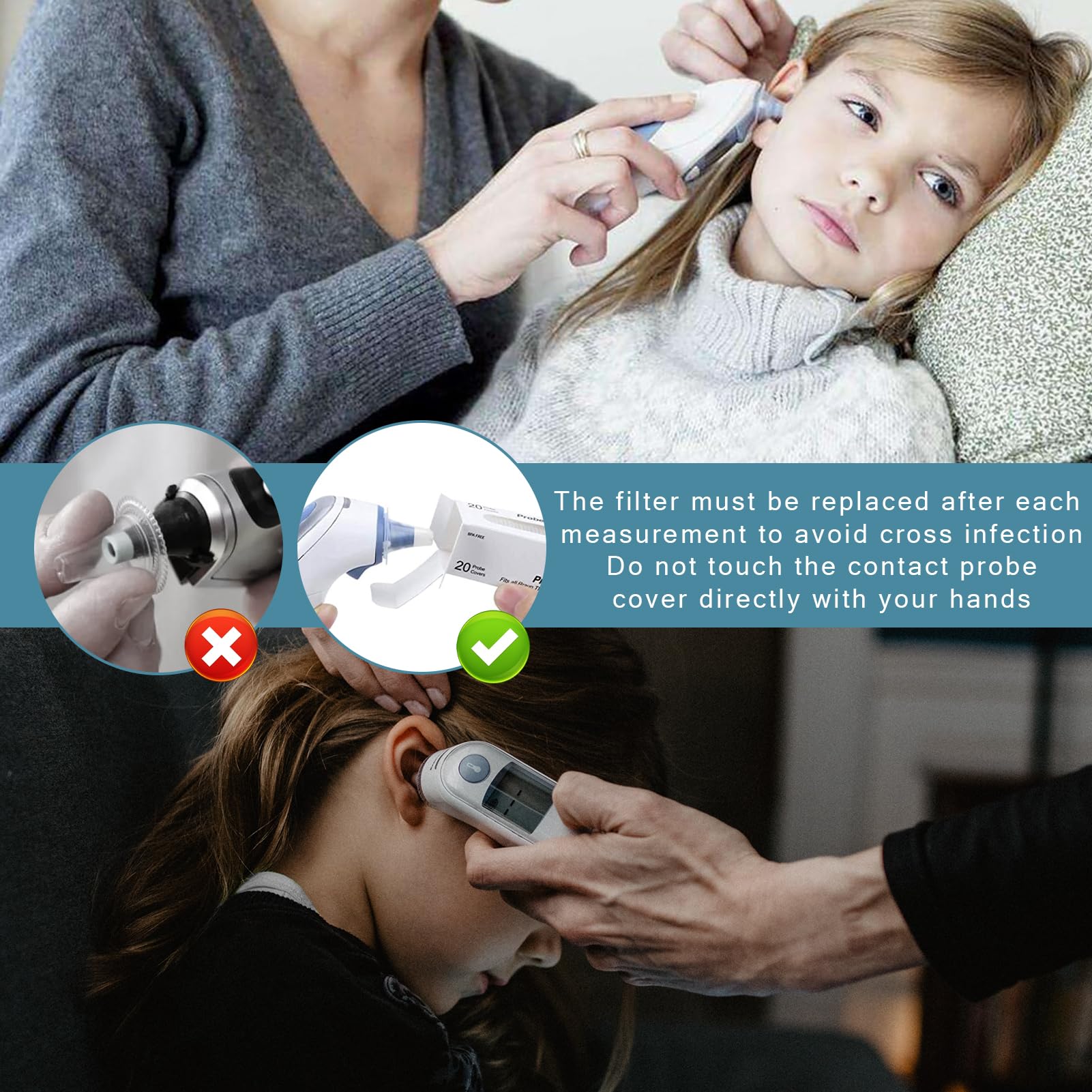 100 Stück Braun Fieberthermometer Schutzkappen,Braun Fieberthermometer Ohr,Braun Thermoscan Lf20 Schutzkappen,Ersatzschutzkappen,Braun Thermoscan Schutzkappe Für Alle Braun Thermoscan Ohrthermomete
