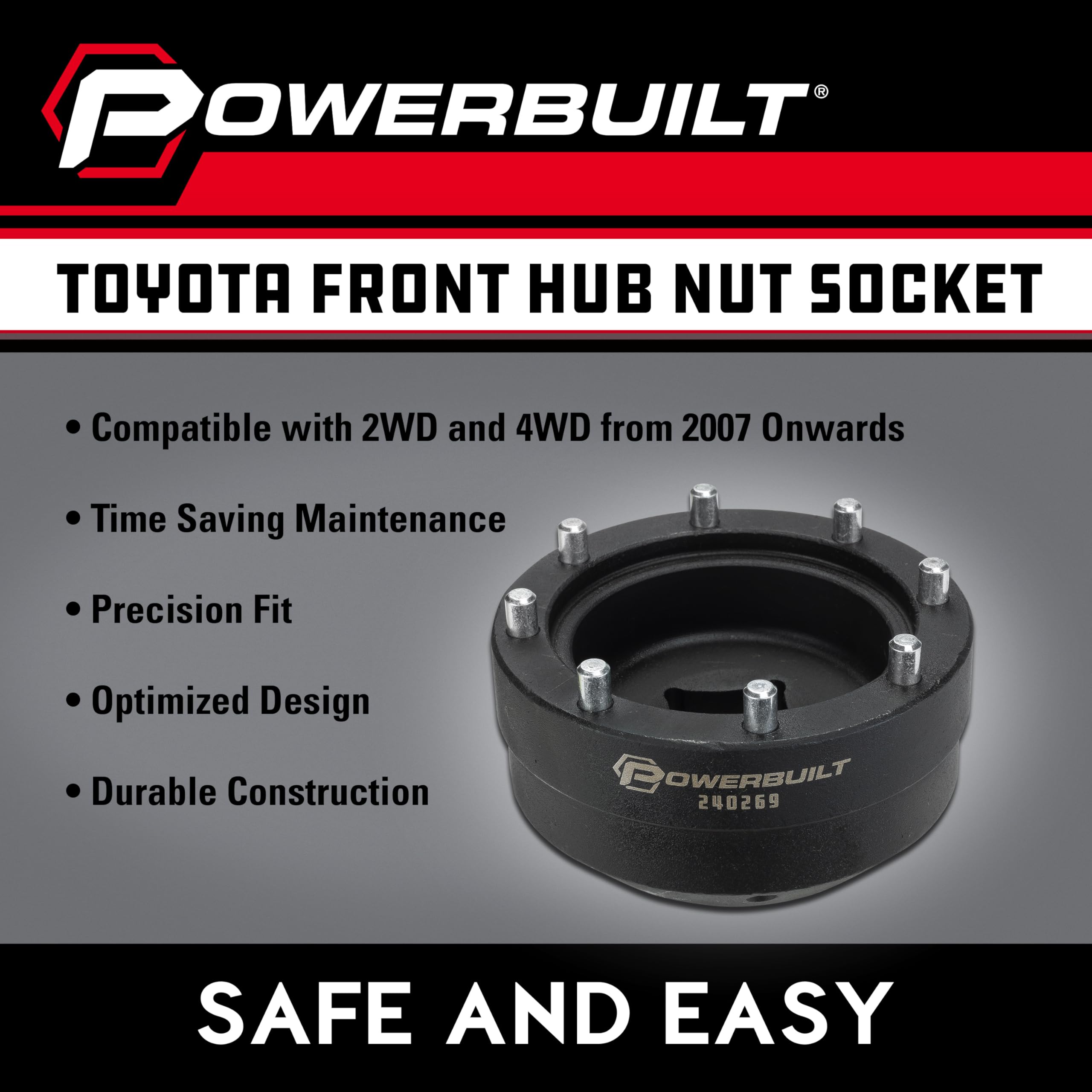 NM2口 Amazon.com: Powerbuilt Front Hub Nut Socket for Toyota Vehicles, 8