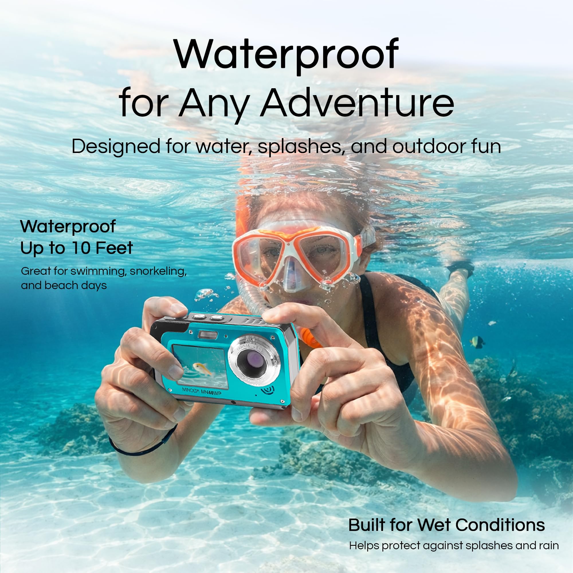 Amazon.com : Minolta MN40WP 48MP Waterproof Digital Camera – Dual