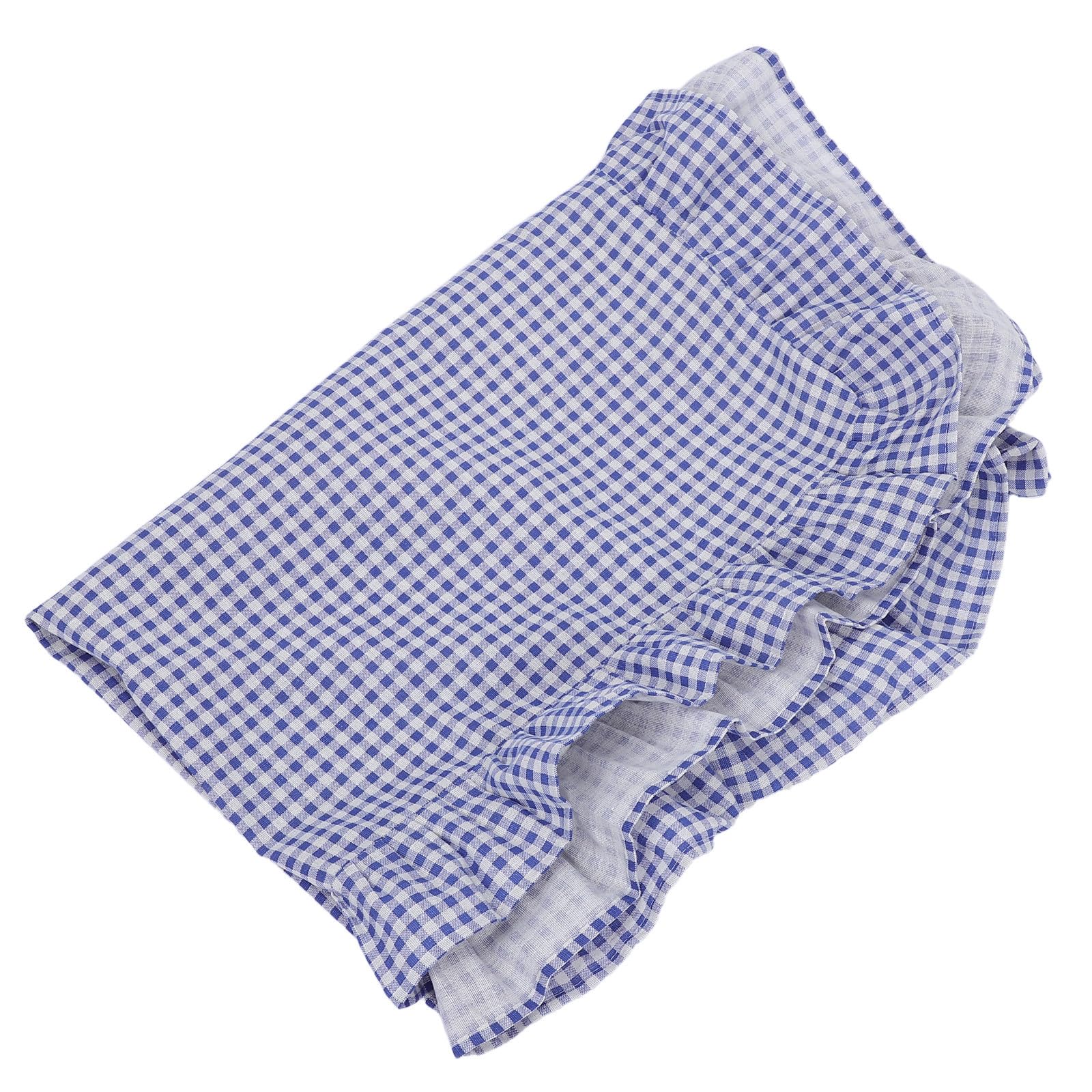 Nappe rectangulaire anti-glisse à volants rétro pour espace de vie familial