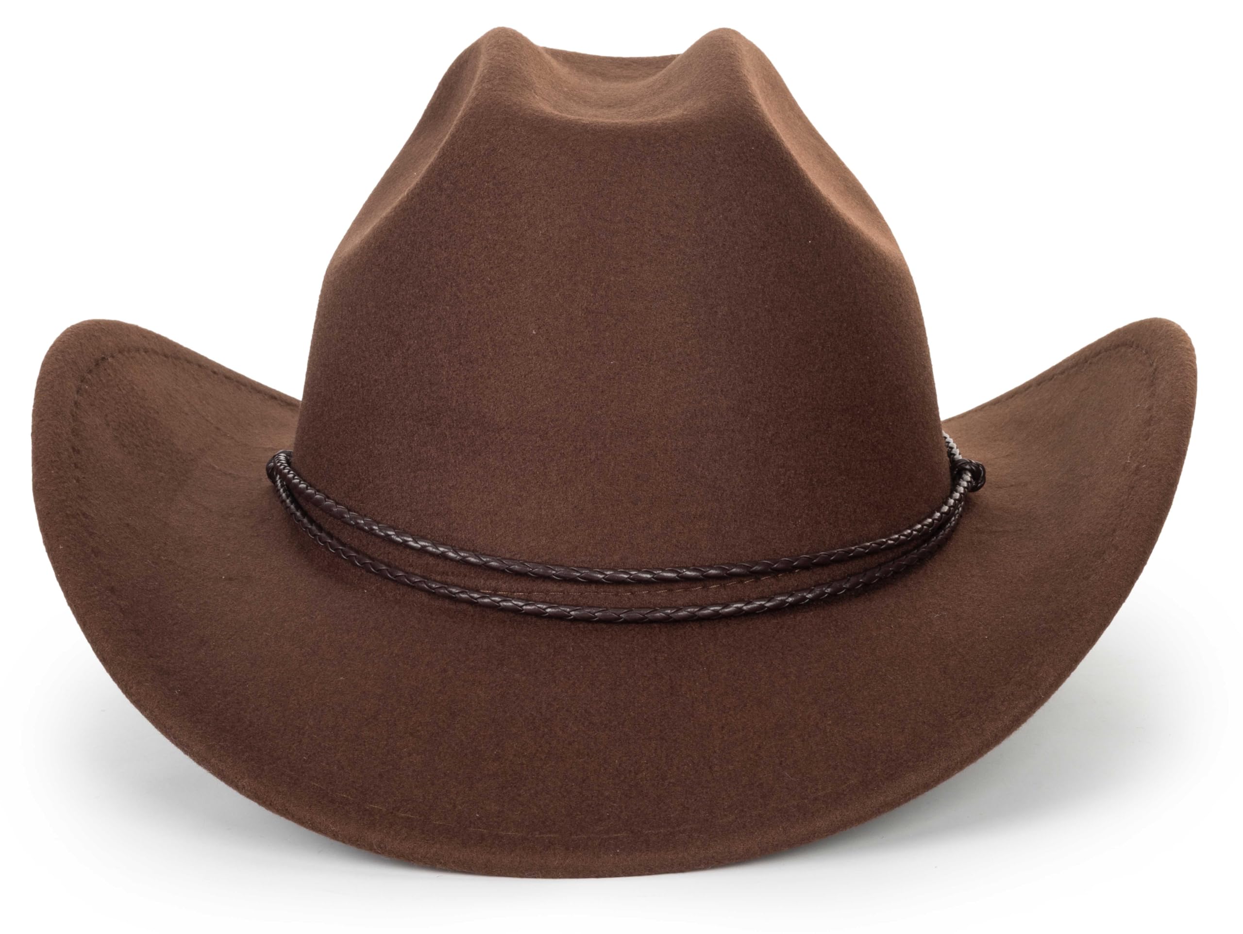 Cappello da cowboy occidentale da donna, a tesa larga, classico, con sottogola