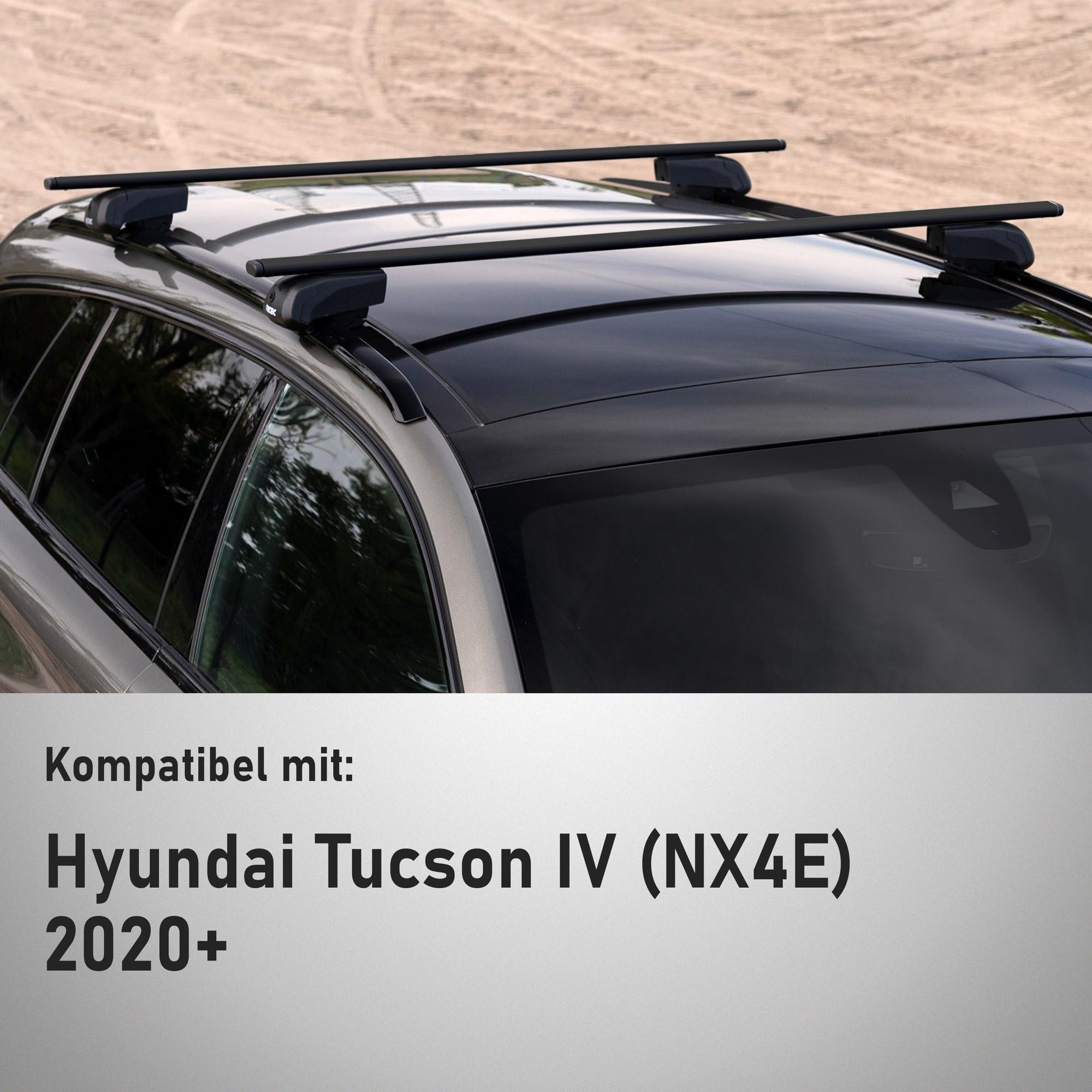 CHROMEMASTER | Dachgepäckträger Dachträger | Kompatibel mit Hyundai Tucson 2020+ | Er dient zum Transport Einer Dachbox, Fahrradträger, Leiter; Robuste Dachträger aus Stahl
