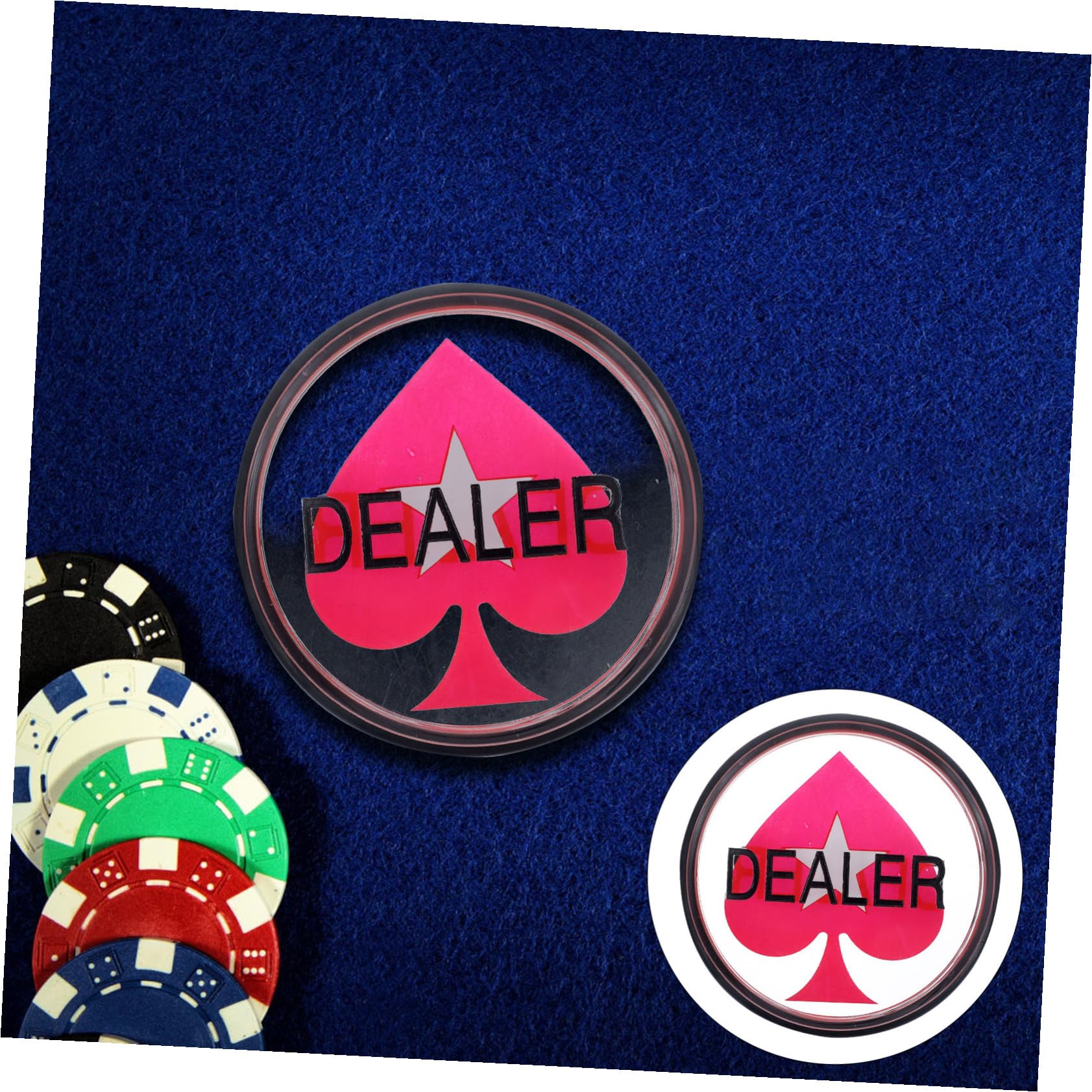 BESTonZON 3 Botones De Conteo De Cartas De Banquero para Póker Botones De Conteo De Fichas para Crupier De Póker Botones Pequeños De Doble Cara para Juego De Cartas De Acrílico