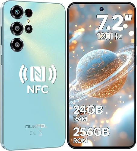 Miniatura 13 de OUKITEL Teléfono celular C68 desbloqueado, pantalla de 7.2 '' 120Hz, 24GB RAM+512GB ROM Smartphone, 6000mAh batería teléfonos, 64MP+8MP cámara,