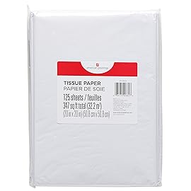 American Greetings 125 Sheets 20 in. x 20 in. Bulk White Tissue Paper for Birthdays, Gift Bags, DIY, Crafting and Holidays
