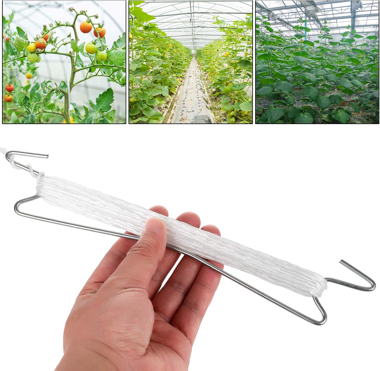 MCDSAJ 15 Tomato Support Hooks,Plant Growth Traction Rope Vine Tomato