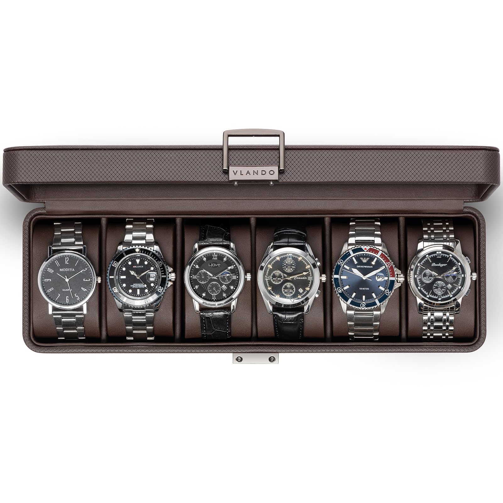 Vlando 腕時計ケース PU製 男性 収納ボックス アクセサリーケース Amazon.co.jp: Vlando 腕時計ケース PU製 男性 収納ボックス