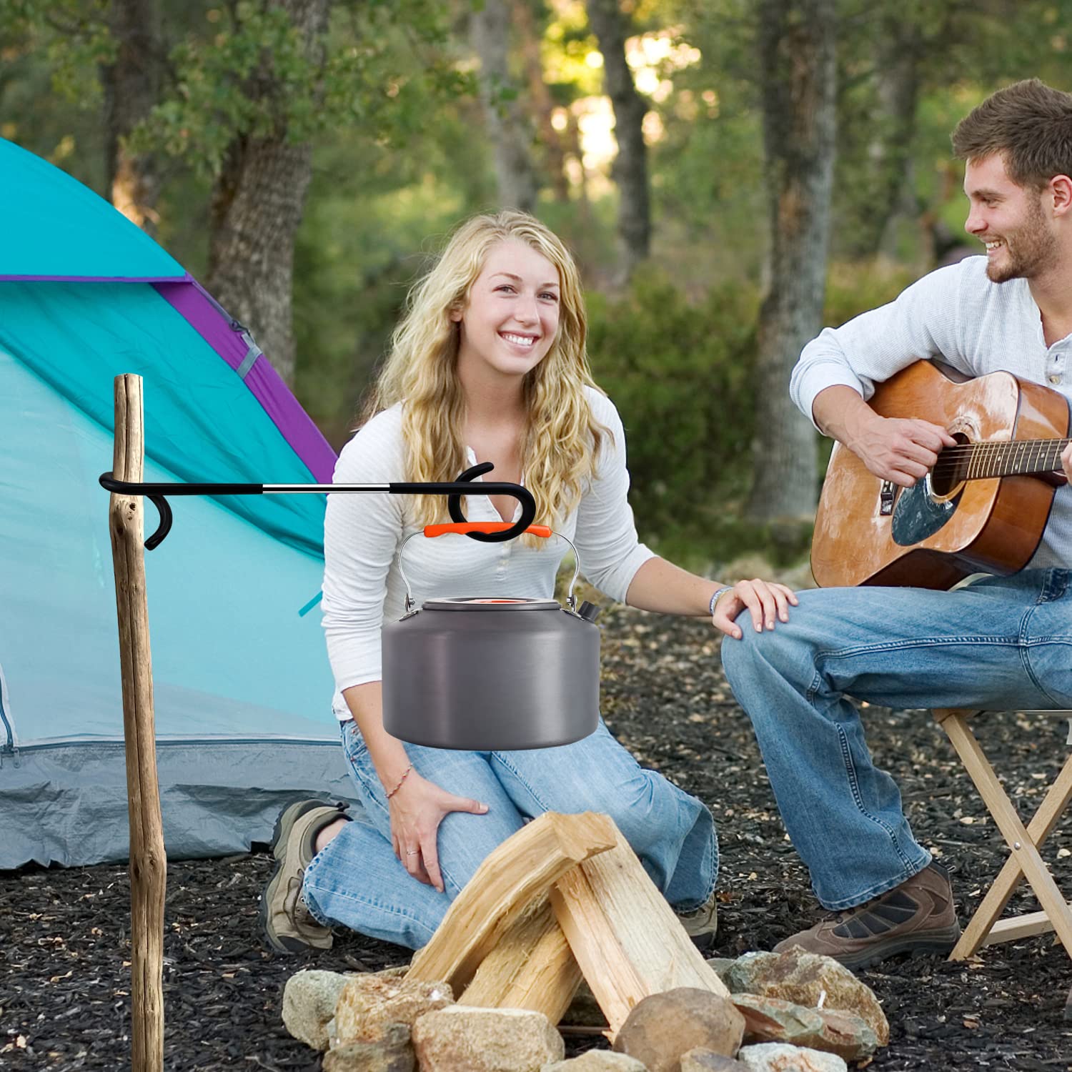 Ahlsen Lot De 4 Clips De Tente, Crochets Lumineux, Pinces à Bottes