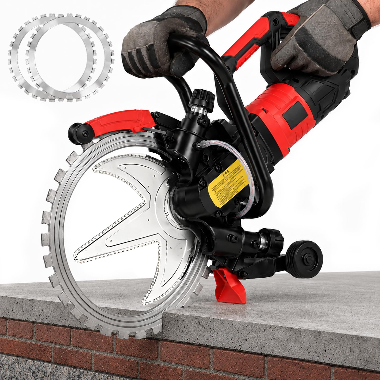 HCAUYNN Electric Concrete Saw - 3000 RPM Handheld Wall Cutter for Renovation Brick Stone and Reinforced Work