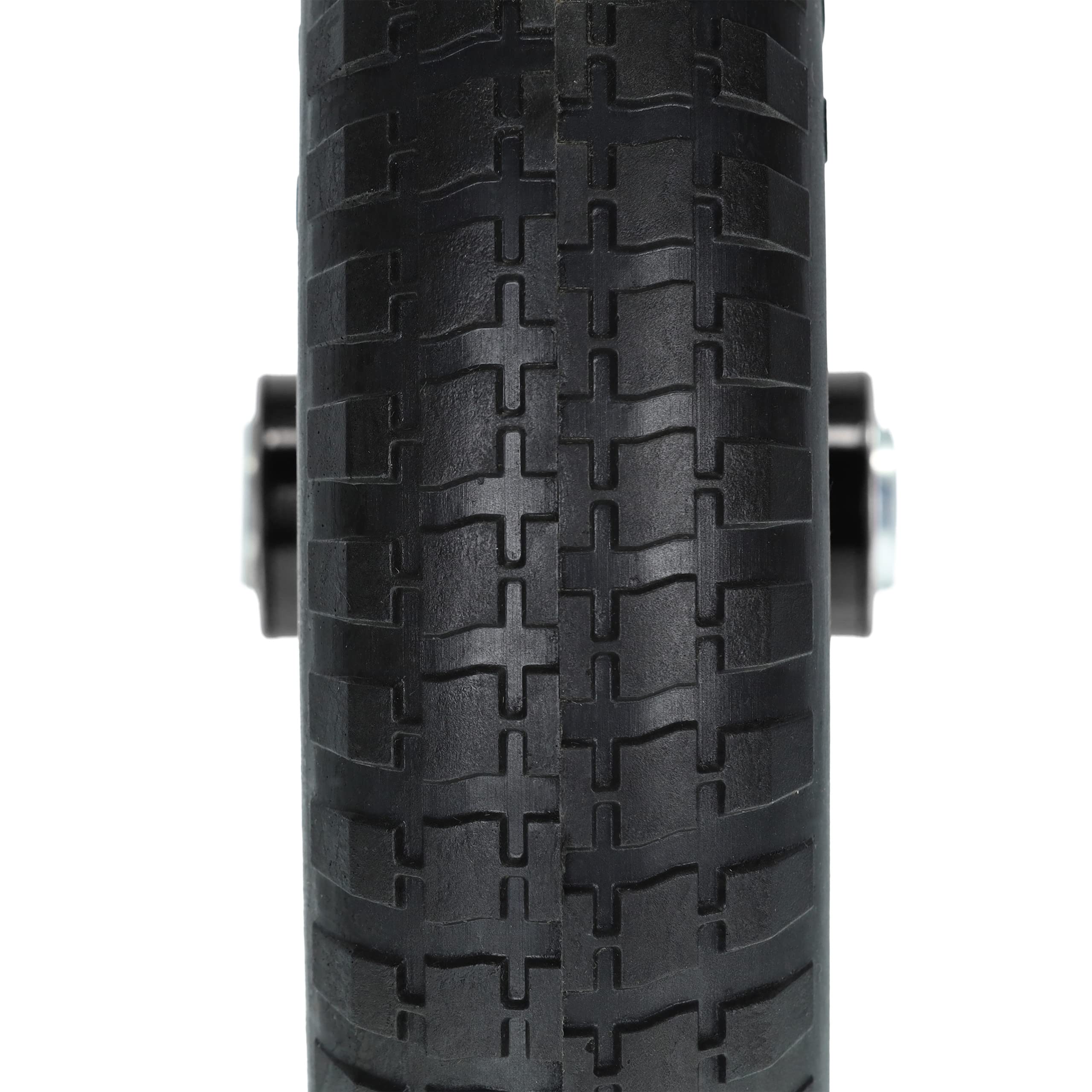 Relaxdays Ruota Carriola 3.00-8, Gomma Piena Antipanne con Cerchione in Plastica, Ruotino Carrello, Fino a 80 kg, Nero
