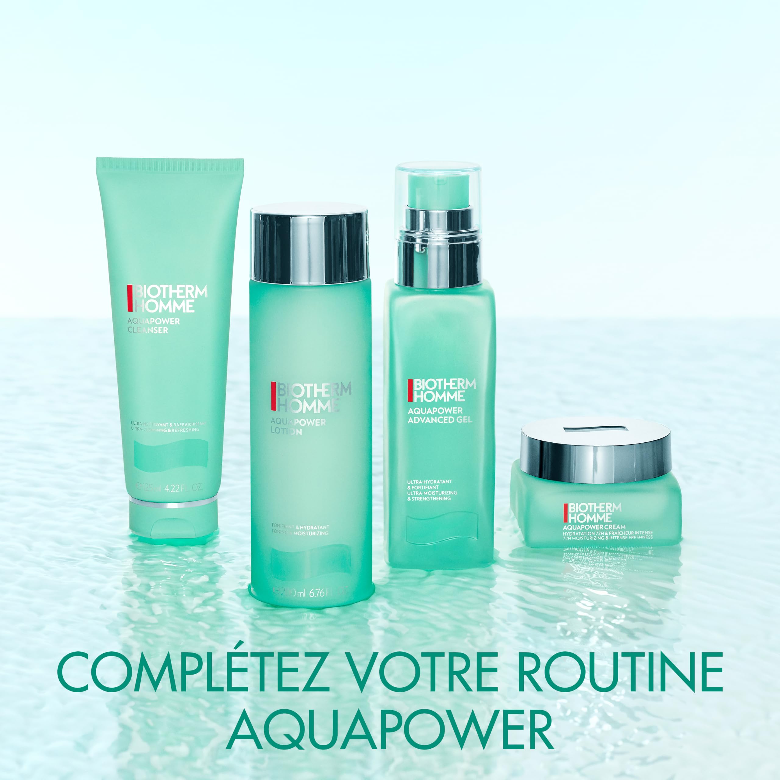 Biotherm Homme, Aquapower Lotion Visage Homme, Peau Apaisée et Hydratée, Prévient les Brûlures du Rasage et les Rougeurs, Enrichi en Oligo-Eléments, Tous Types de Peau, 200 ml