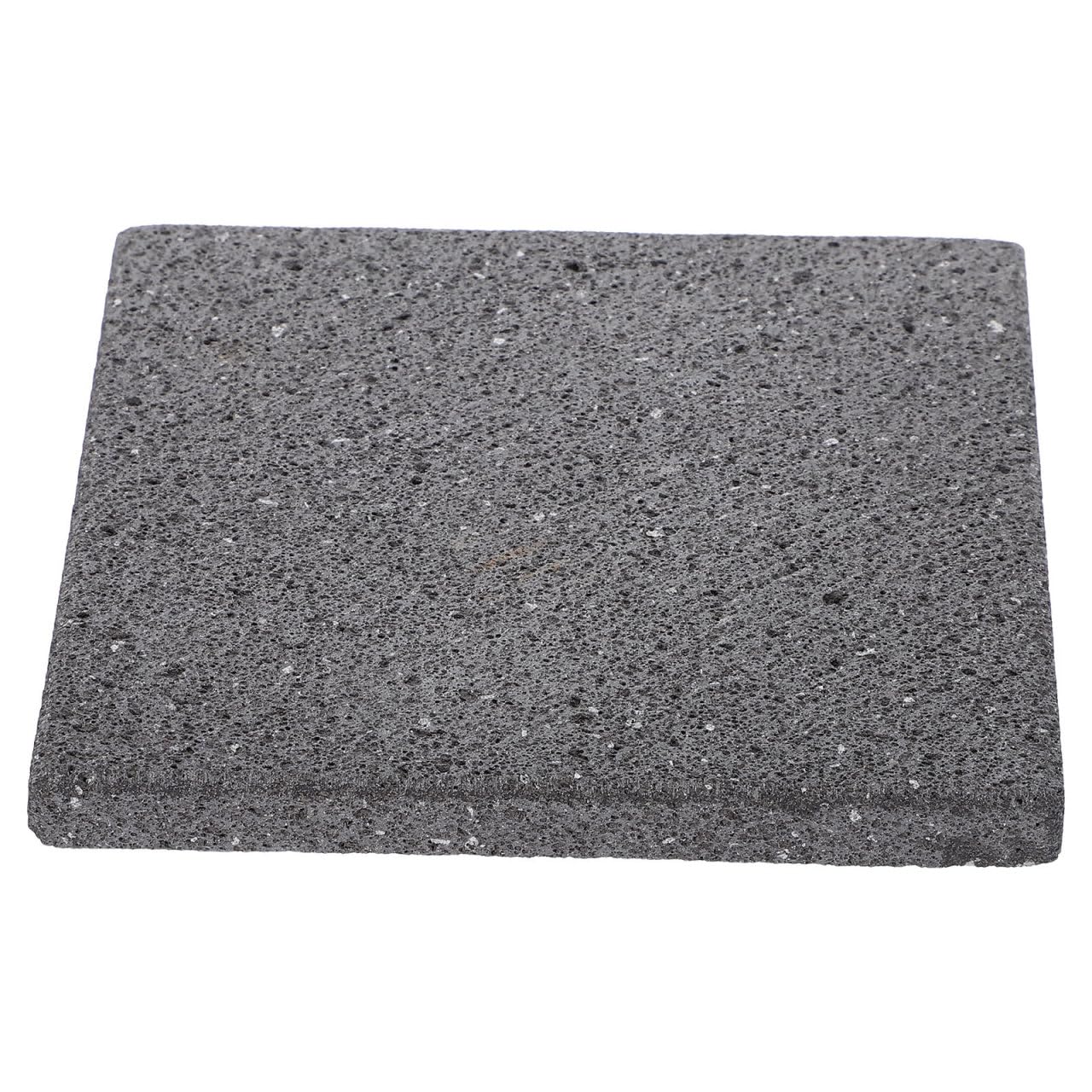 Hohopeti Pietra Lavica per Barbecue Coreano Piastra BBQ in Pietra Magmatica Riutilizzabile Eccellente Ritenzione del Calore per Cene Regolari Dimensioni 16,8x15,5x1,5cm