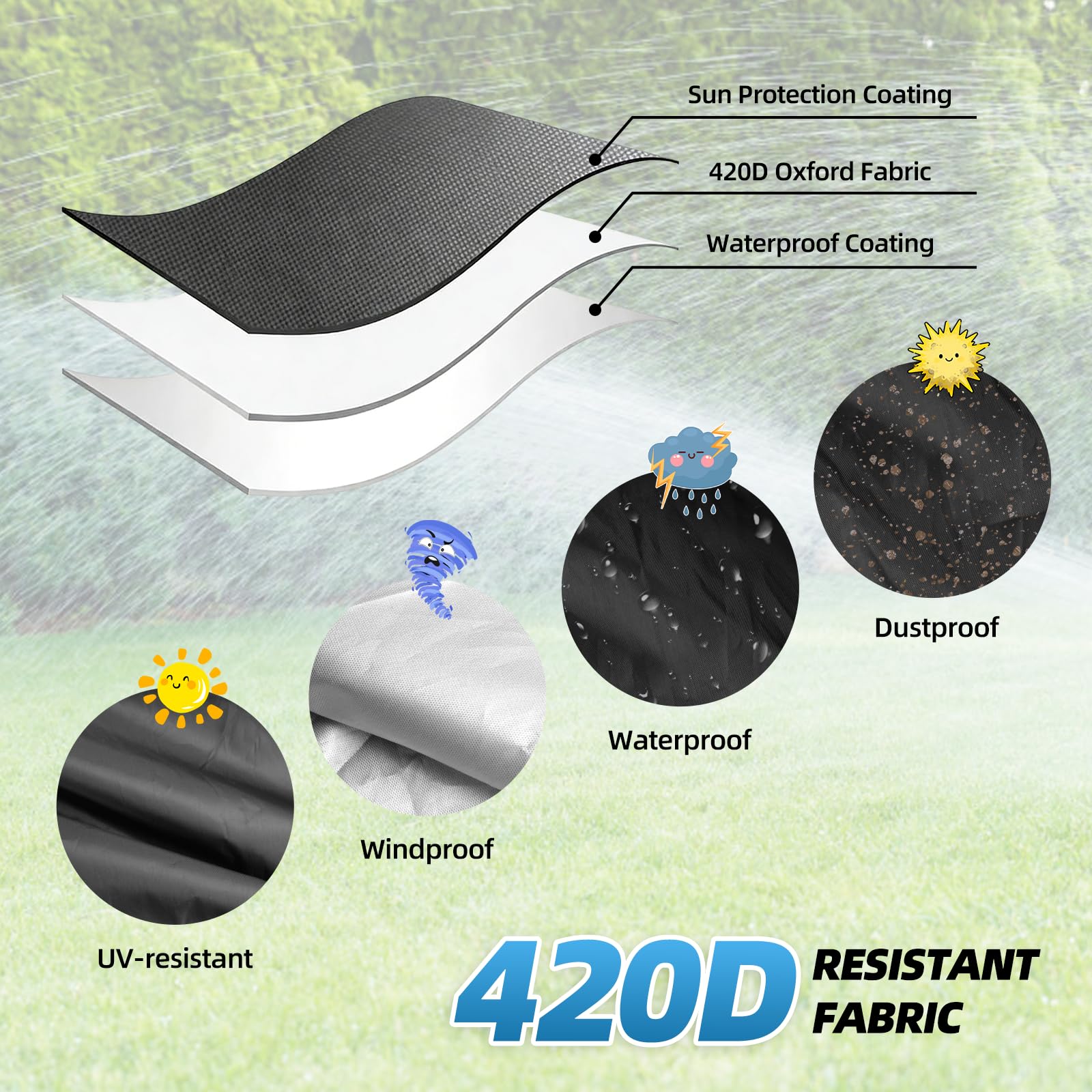 Bache pour Cuve 1000L IBC Anti UV Noir 420D, 120x100x116 cm Housse de Protection pour Cuve 1000L Conteneur IBC, Bâche de Réservoir Cuve d'eau 1000L Couvercle avec Fermeture Éclair