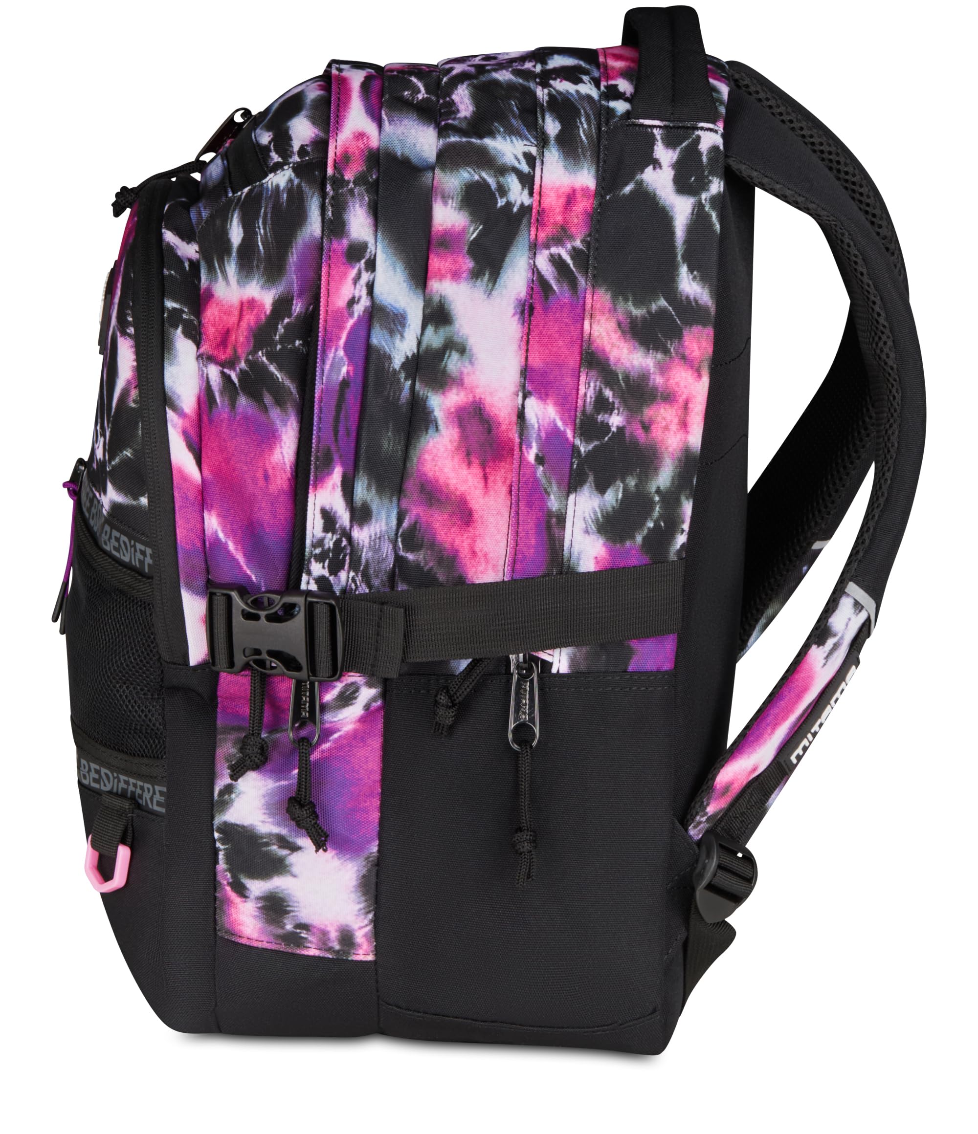 Mitama Zaino Triplo Scomparto PURPLEHYPE con Tasca porta PC, Nero,Tasca frontale attrezzata, Scuola Elementare e Tempo Libero, Bambina Ragazza