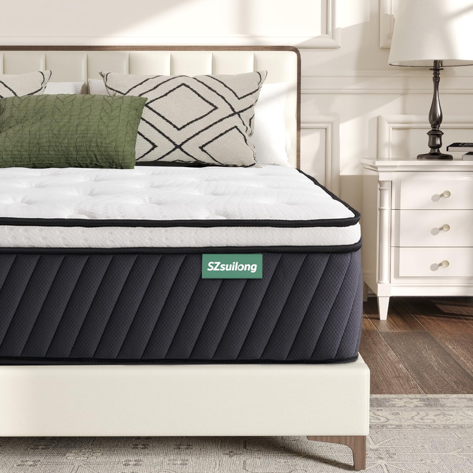 SZsuilong Single Mattress, 12 Inch 3FT Orthopedic Hybrid Mattress with Cool Gel Memory Foam and Individually Pocket Sprungs. (90x190x30cm, 3ft by 6ft3)
