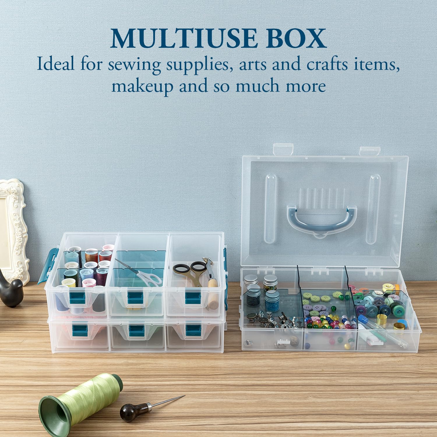 Amazon.com: MyGift 11 Inch Clear Arts and Crafts Stackable