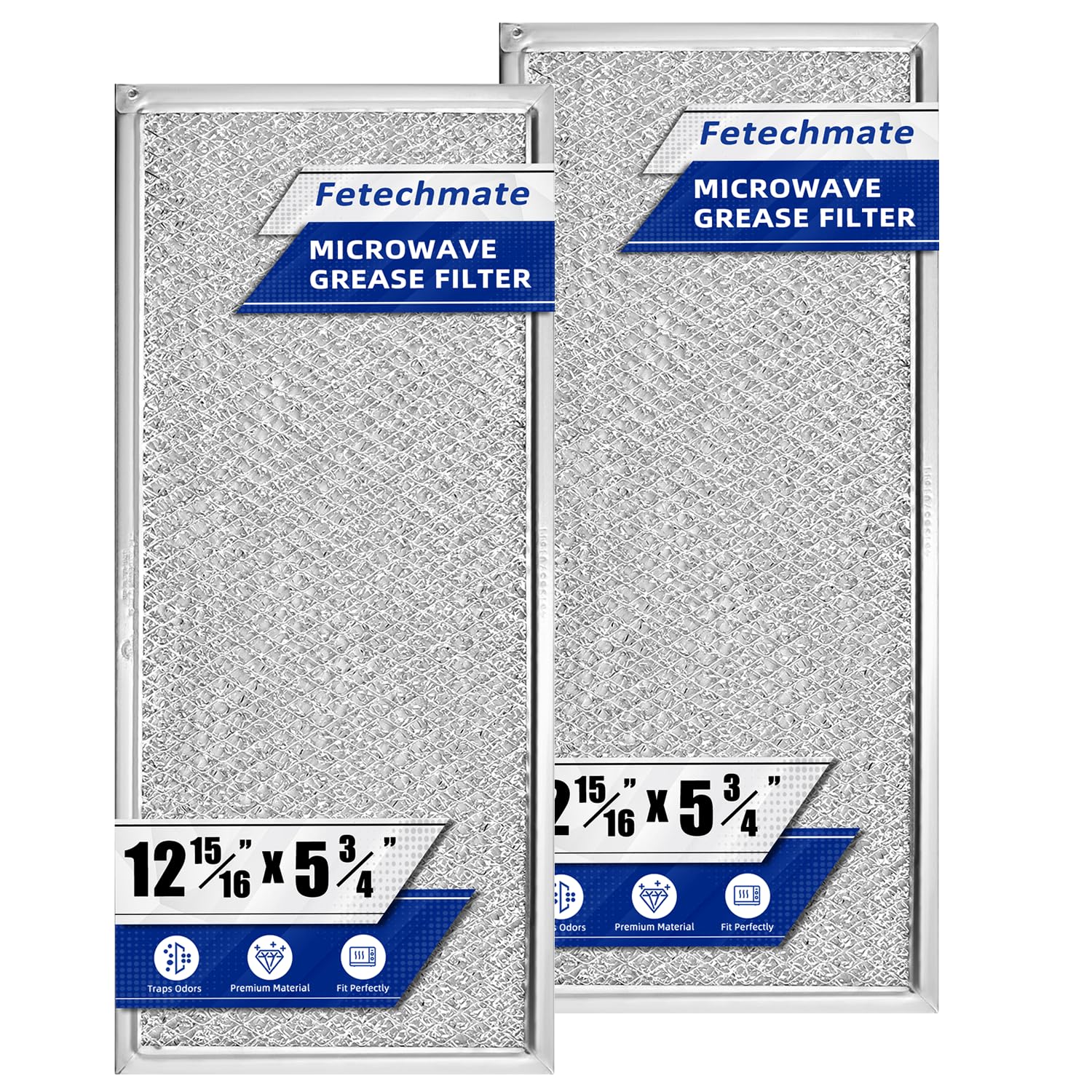 13" x 6" Microwave Filter Fits for Whirlpool Ge Microwaves W10208631A Microwave Grease Filter - Pack of 2
