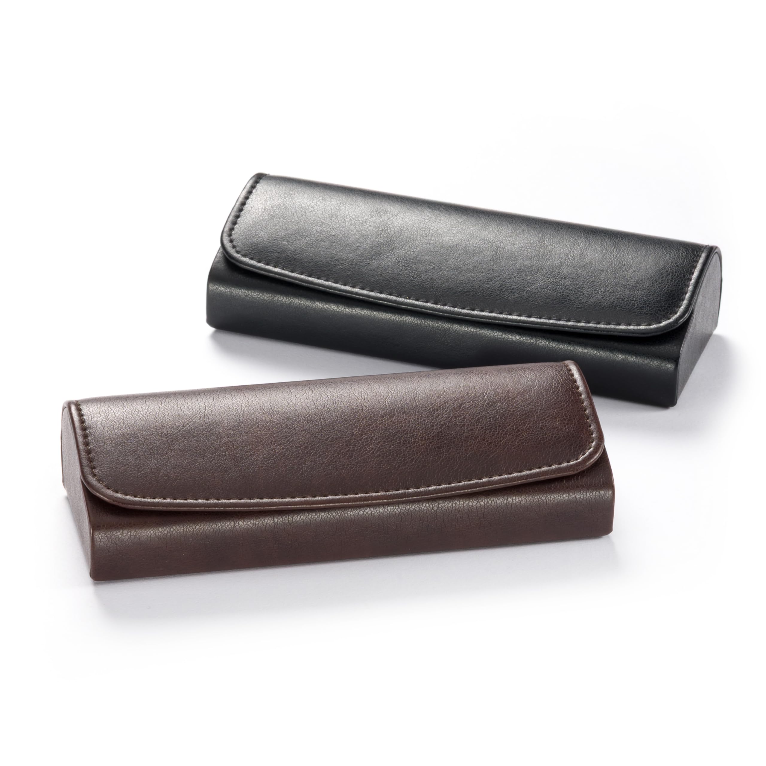 FEFI Etui na okulary Hardcase – ochrona premium dla Twoich okularów – sztuczna skóra o wyglądzie szlachetnej skóry, miękka aksamitna wyściółka wewnętrzna – zamknięcie na magnes, klasyczne i eleganckie