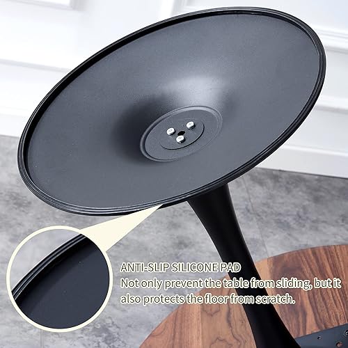 Miniatura 5 de Mesa redonda de tulipanes de 32 pulgadas, mesa de comedor para 2-4 personas, mesa de comedor con base de metal, mesa auxiliar moderna, mesa de